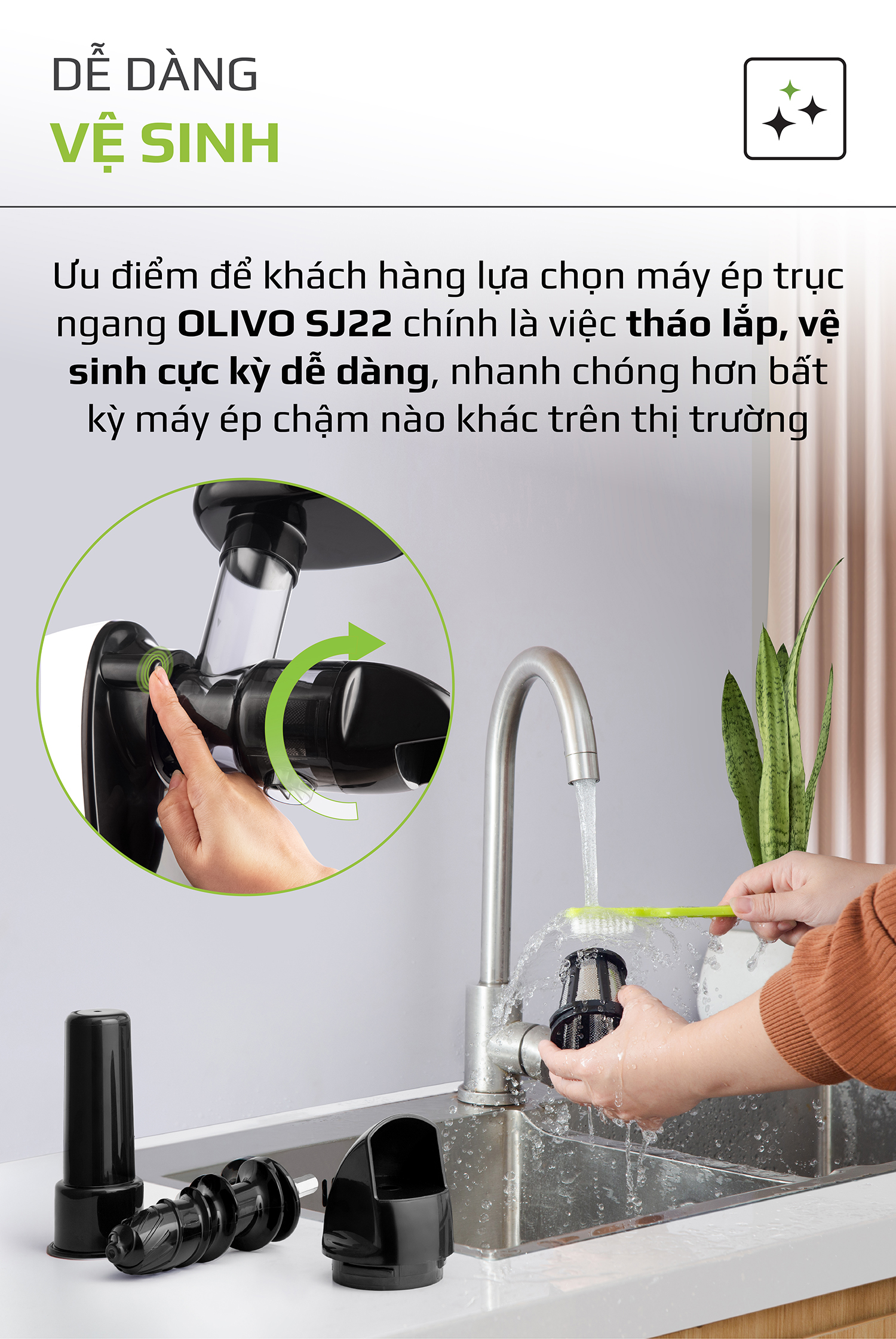 Máy Ép Chậm Trục Ngang OLIVO SJ22