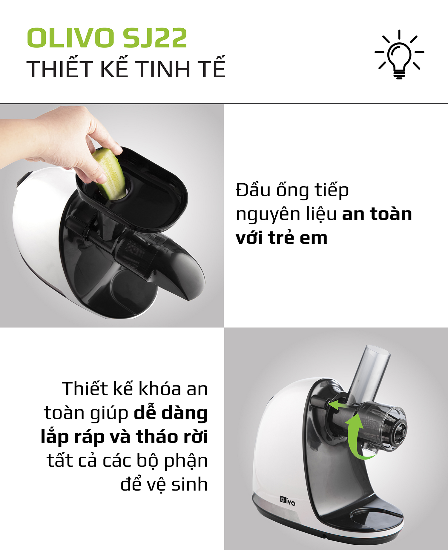 Máy Ép Chậm Trục Ngang OLIVO SJ22