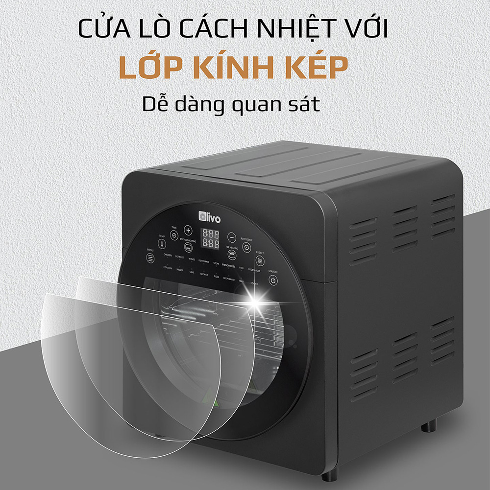 Thiết kế cửa kính 2 lớp dễ quan sát và chịu nhiệt