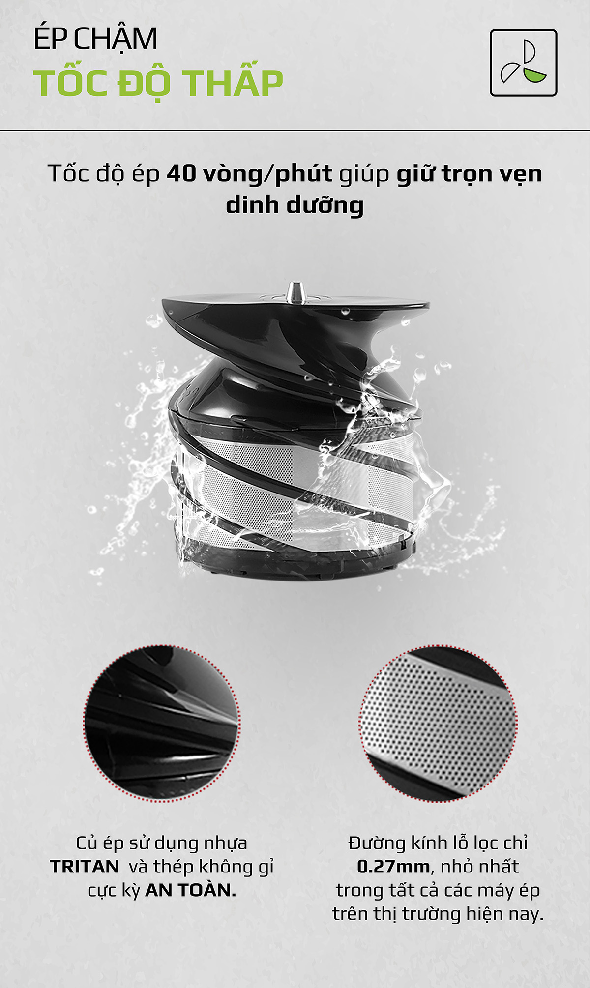 Máy Ép Chậm OLIVO SJ210