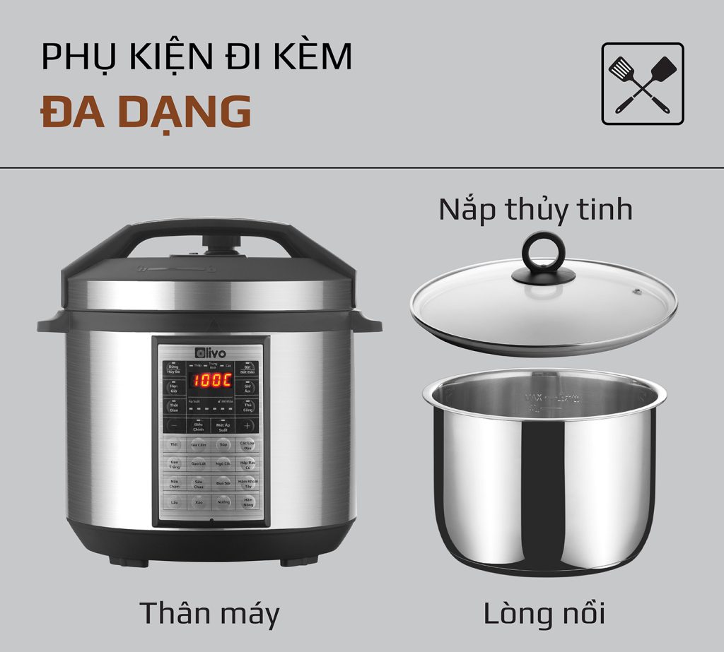 Nồi Áp Suất Điện Đa Năng OLIVO PC60