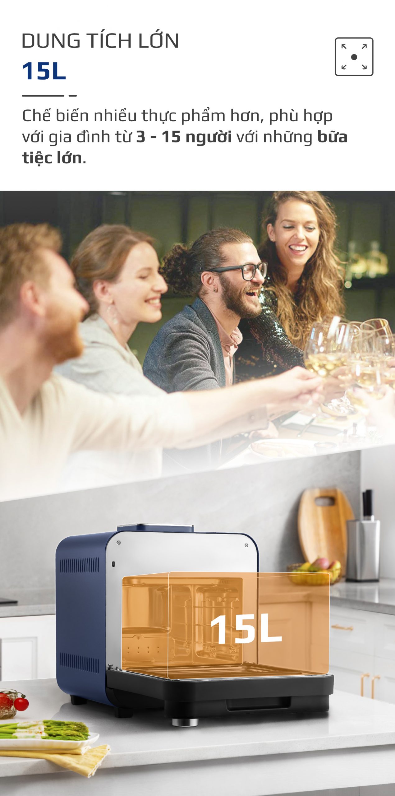 Nồi chiên hơi nước olivo sf15-11