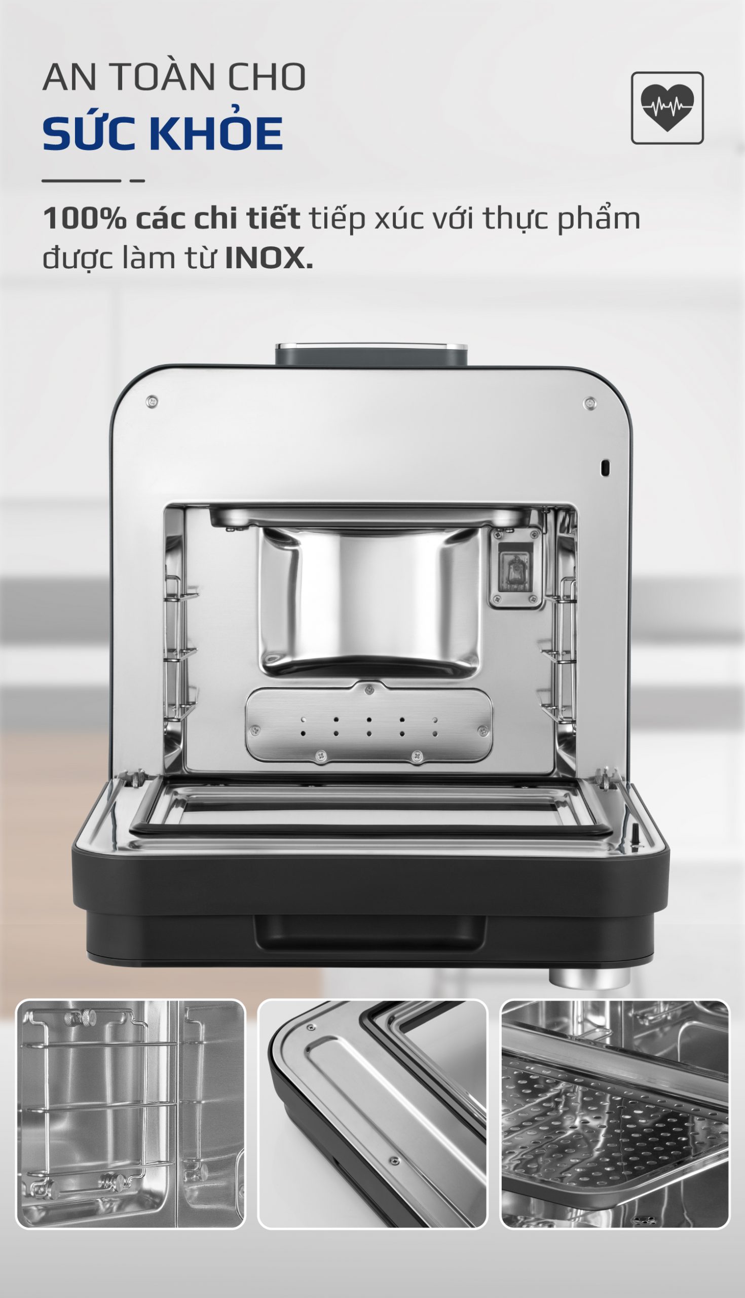 Nồi chiên hơi nước olivo sf15-16