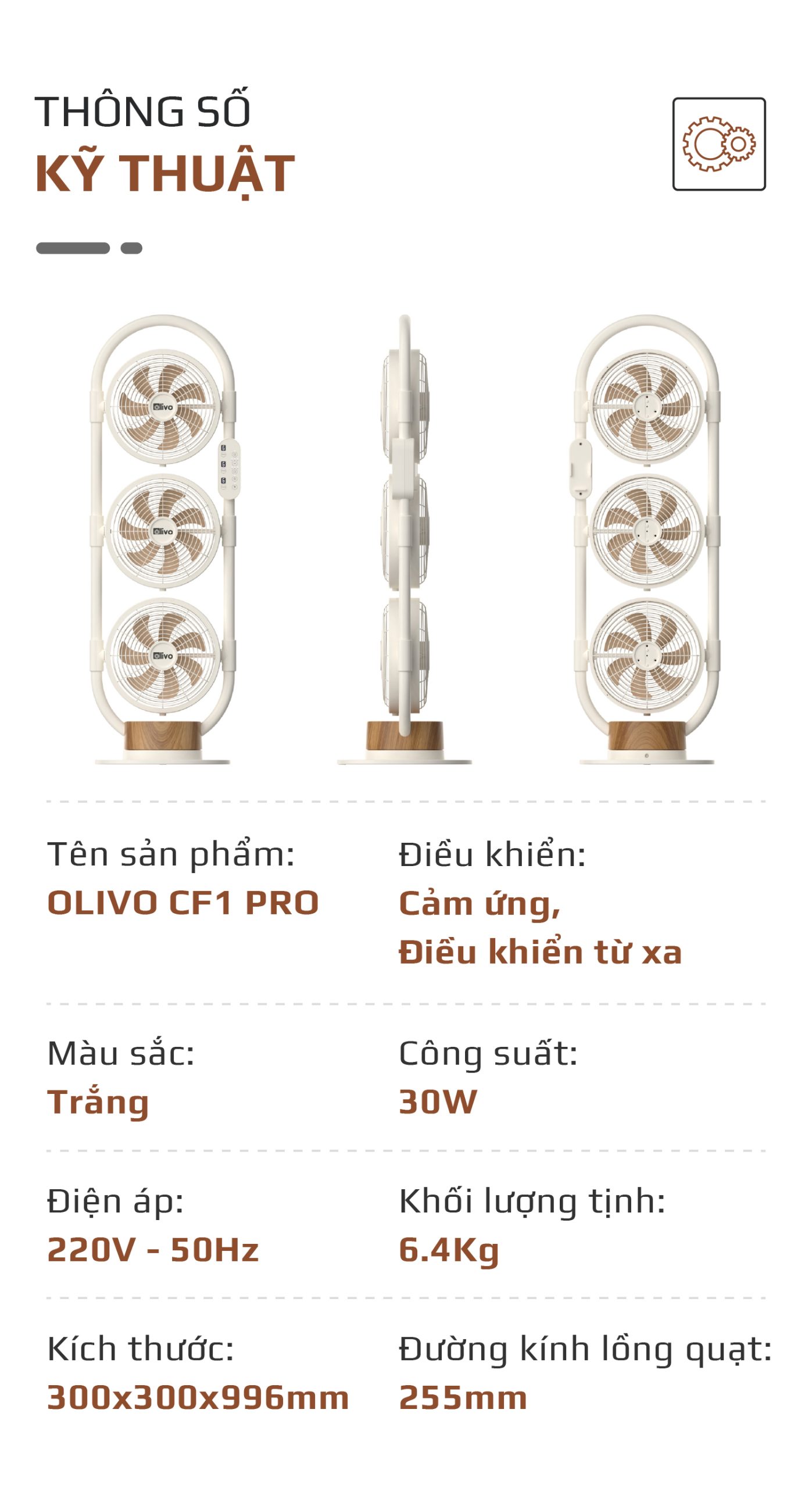 Quạt Tuần Hoàn Không Khí OLIVO CF1 PRO