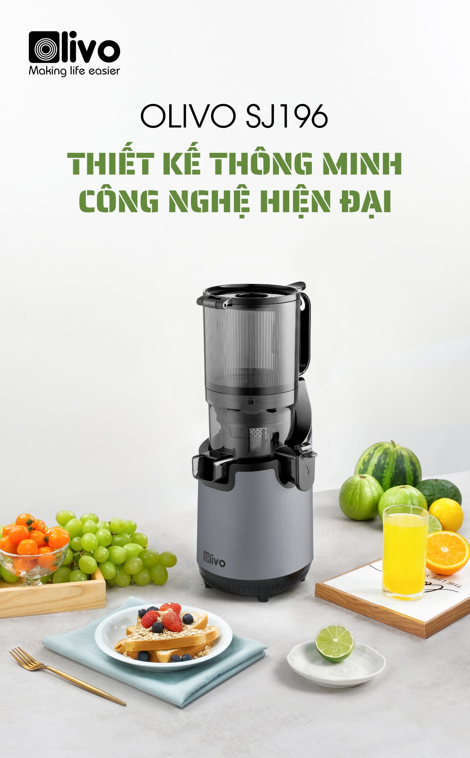 Máy Ép Chậm OLIVO SJ196