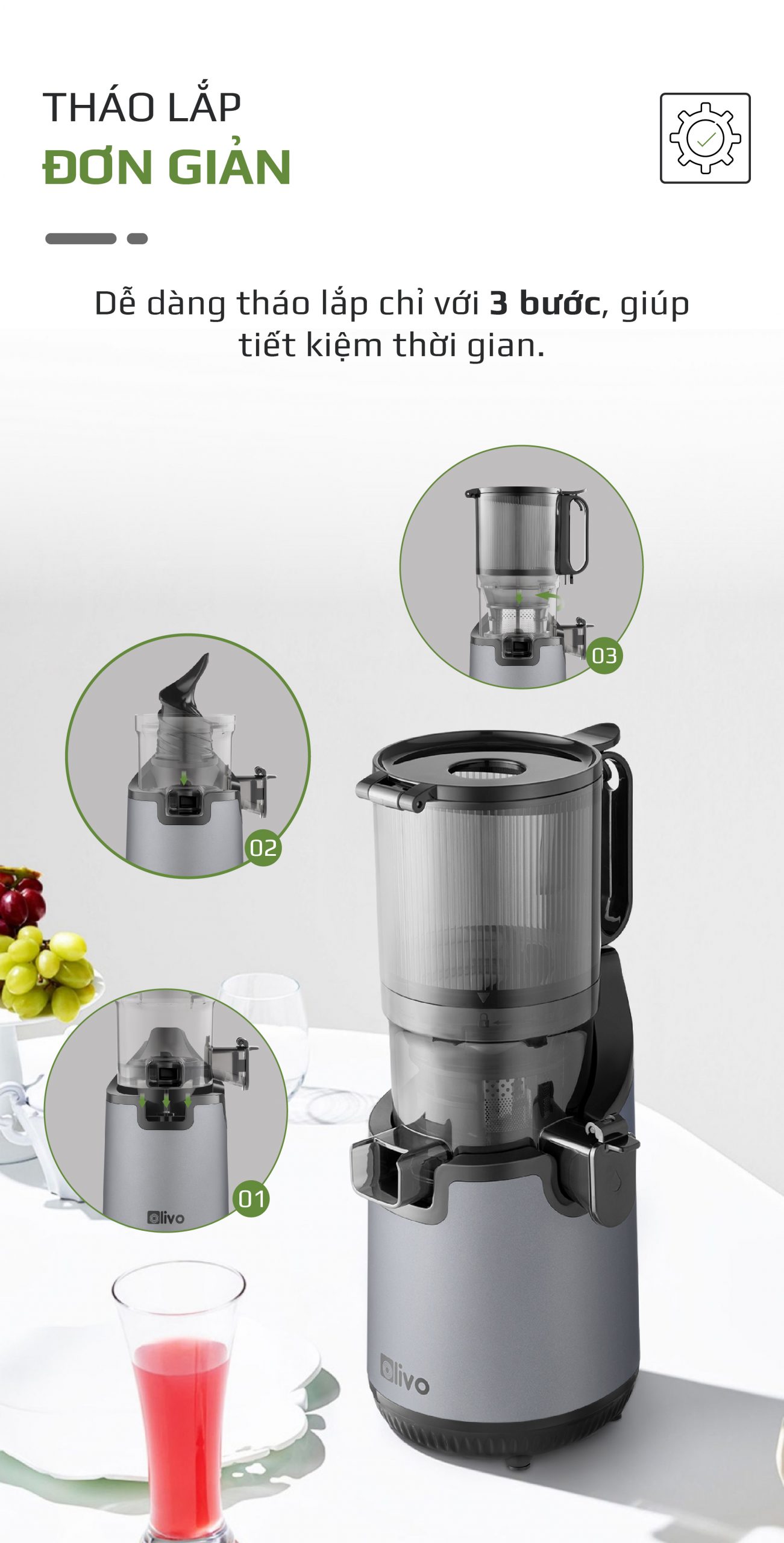 Máy Ép Chậm OLIVO SJ196