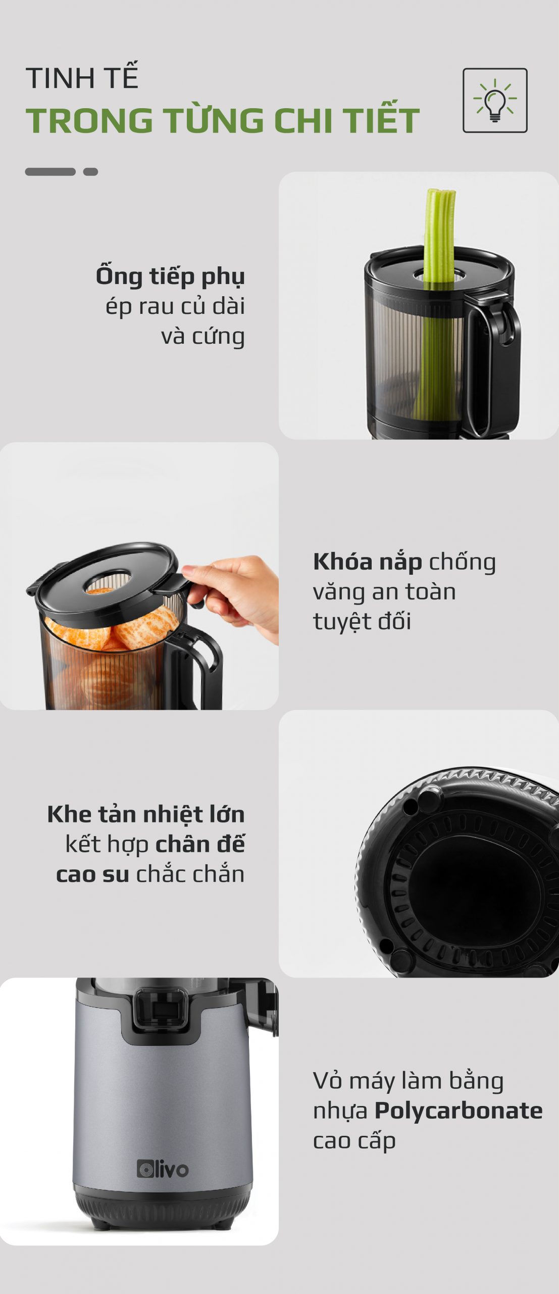 Máy Ép Chậm OLIVO SJ196