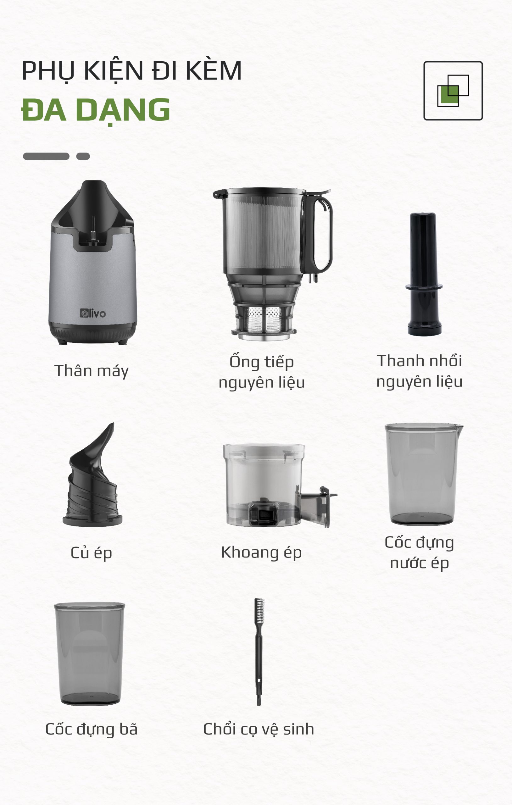 Máy Ép Chậm OLIVO SJ196