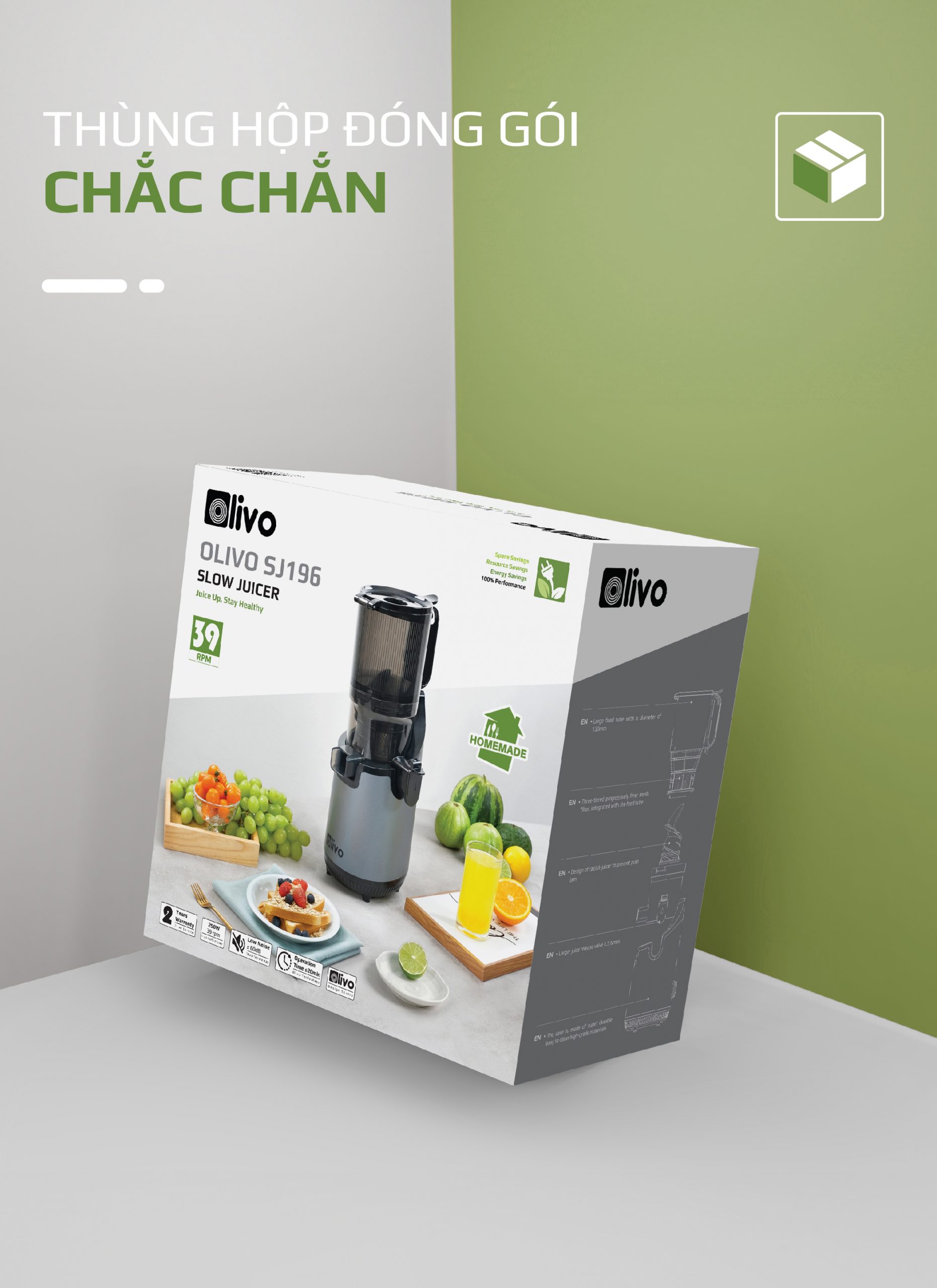 Máy Ép Chậm OLIVO SJ196