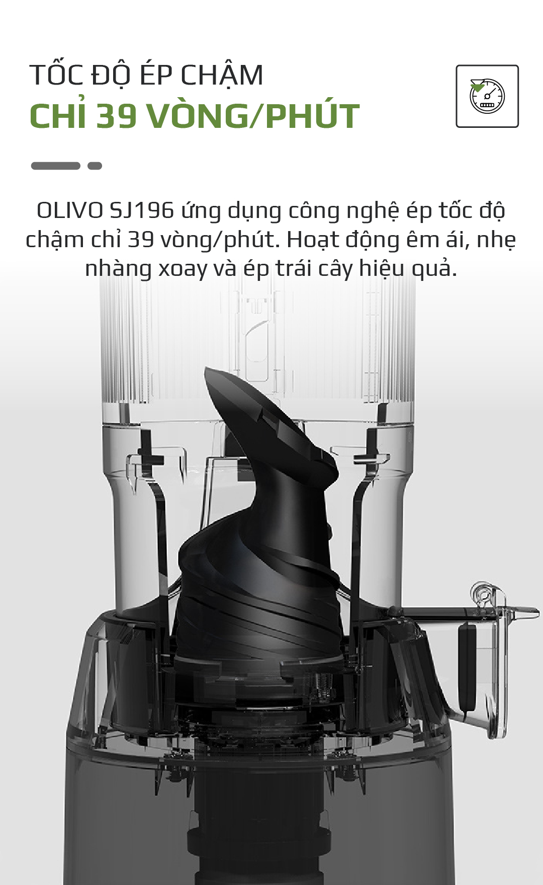 Máy Ép Chậm OLIVO SJ196