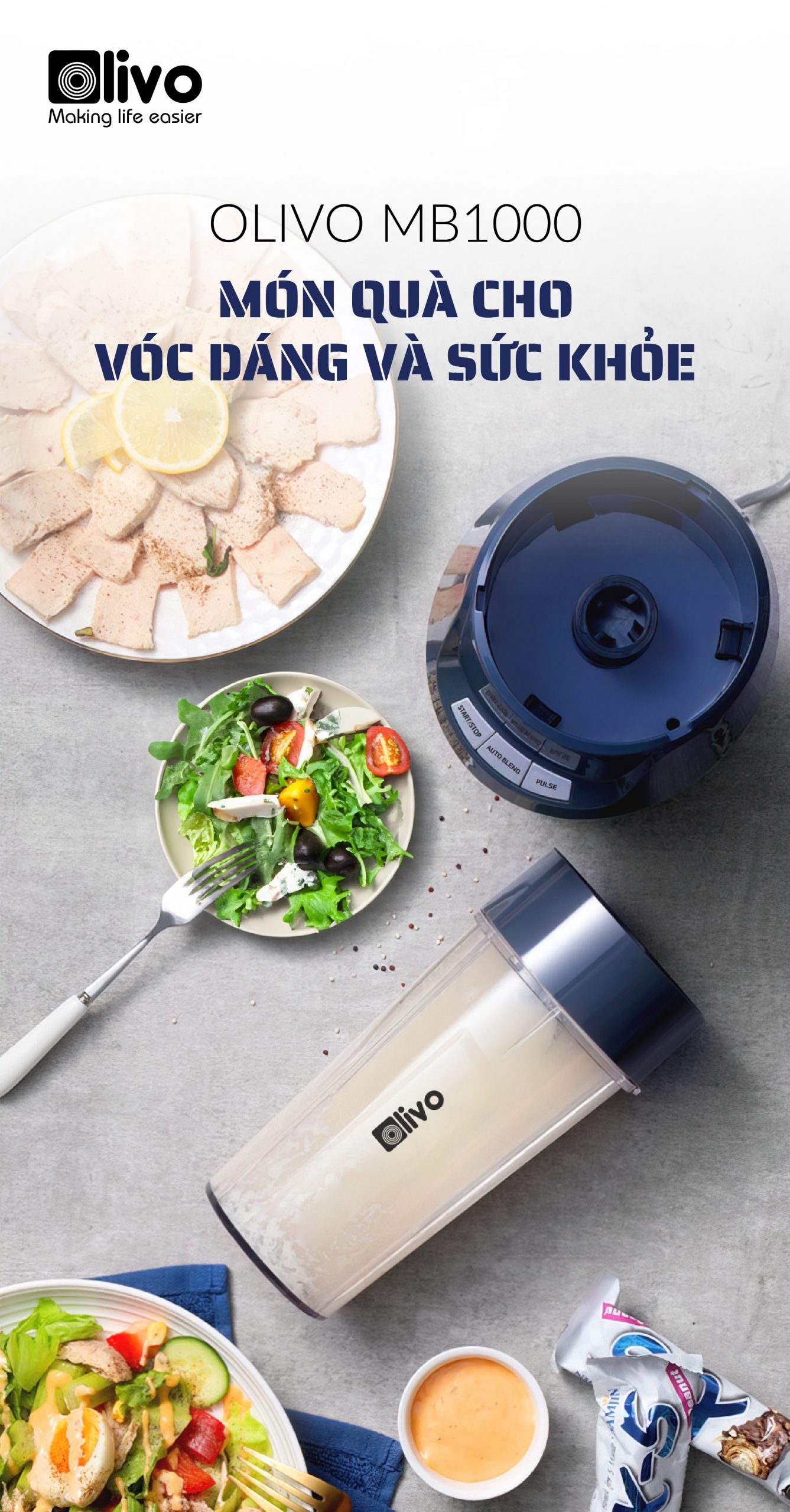 Máy Xay Sinh Tố OLIVO MB1000