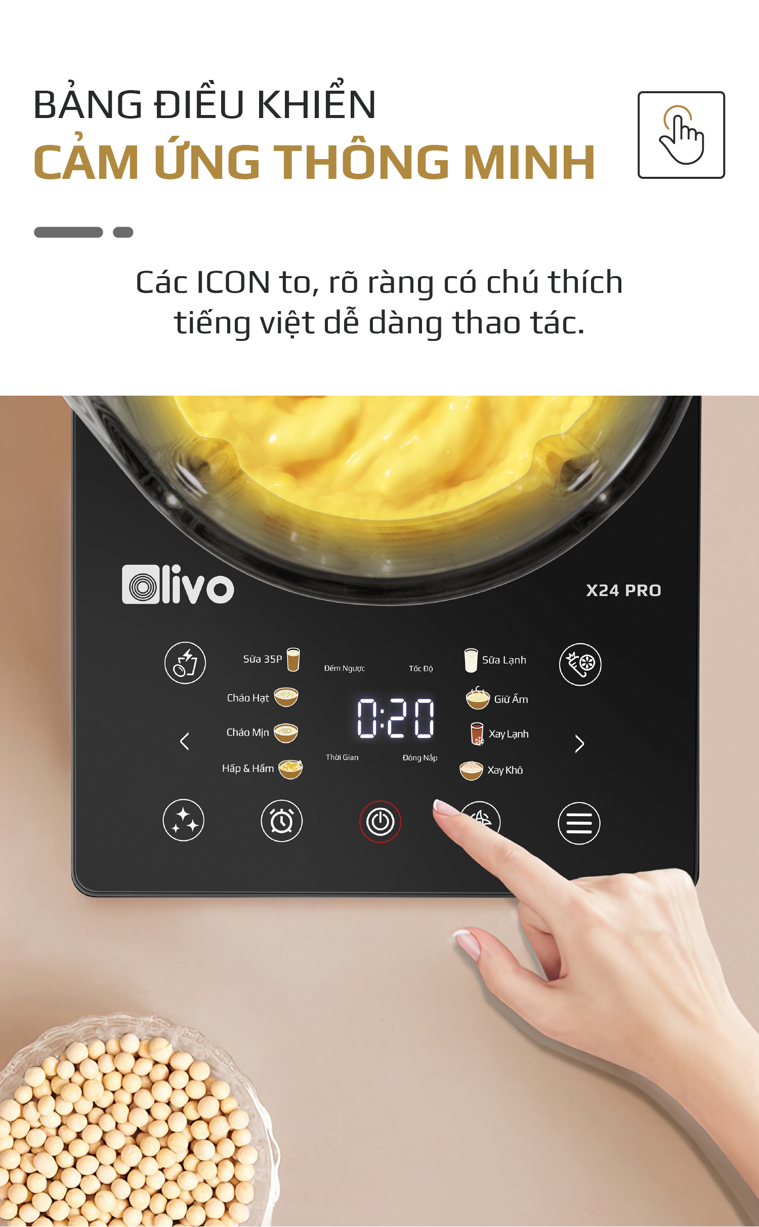 Máy Làm Sữa Hạt OLIVO X24 PRO