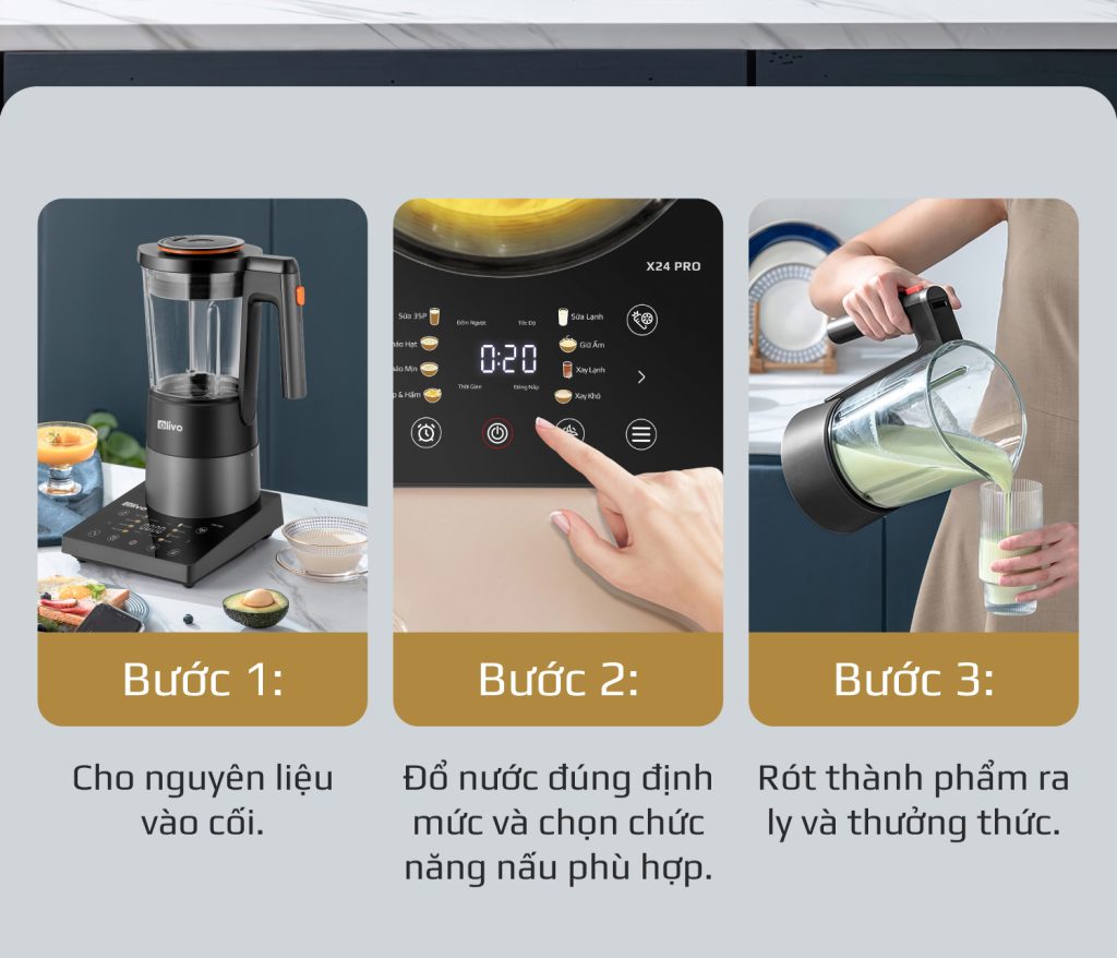 Máy Làm Sữa Hạt OLIVO X24 PRO