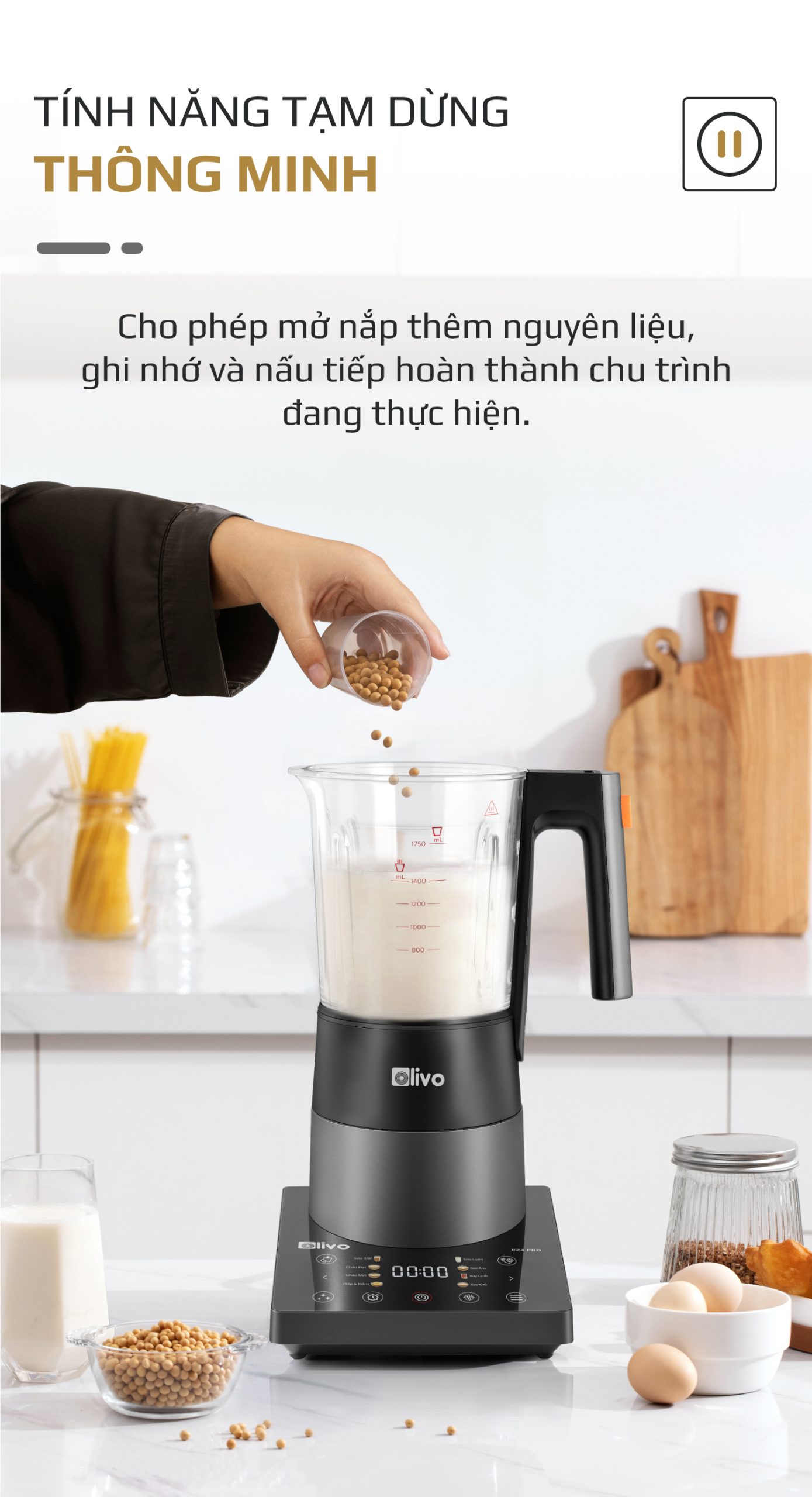 Máy Làm Sữa Hạt OLIVO X24 PRO