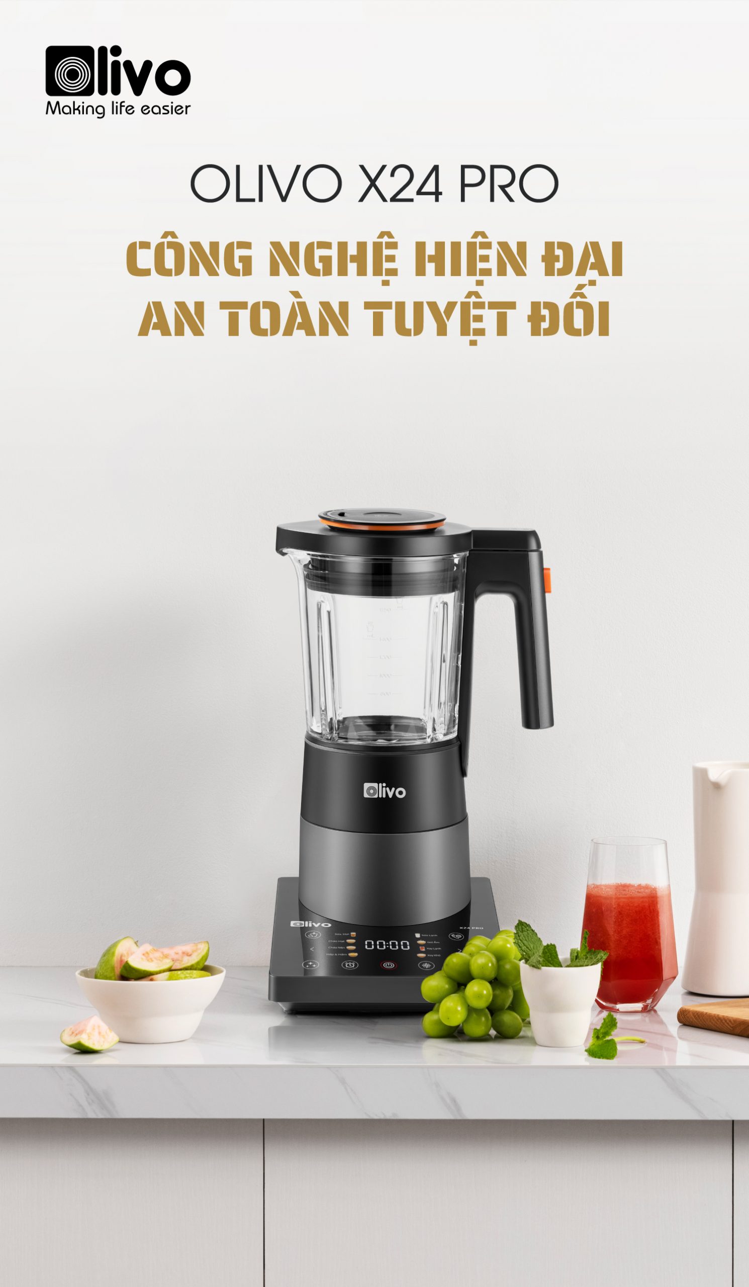 Máy Làm Sữa Hạt OLIVO X24 PRO