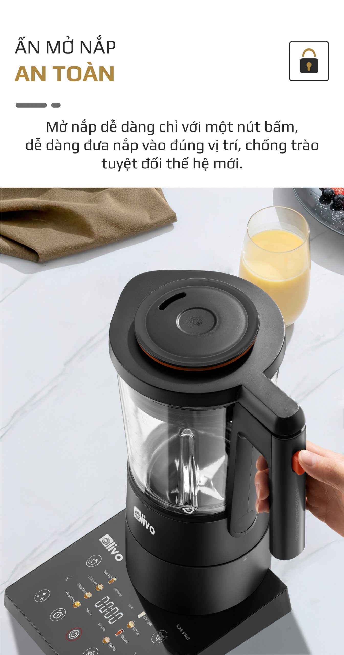Máy Làm Sữa Hạt OLIVO X24 PRO
