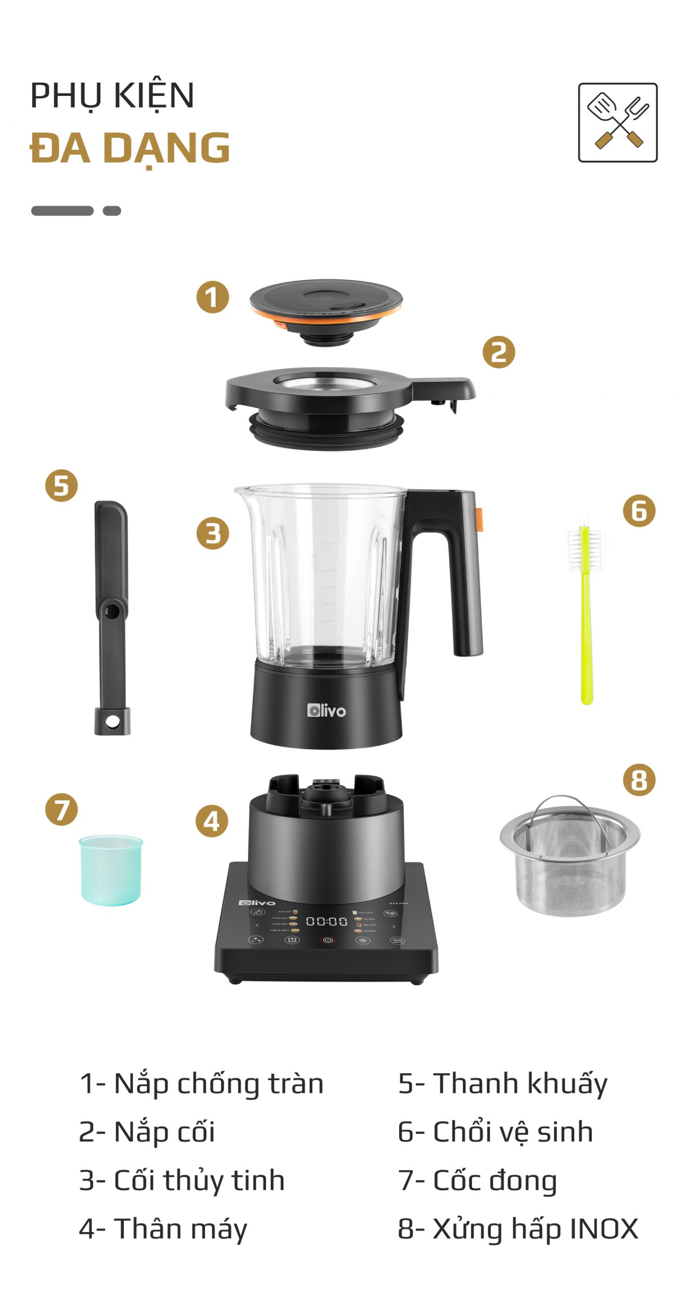 Máy Làm Sữa Hạt OLIVO X24 PRO