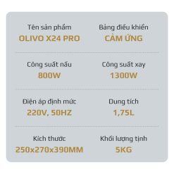 Máy Xay Nấu Đa Năng OLIVO X24 PRO 39