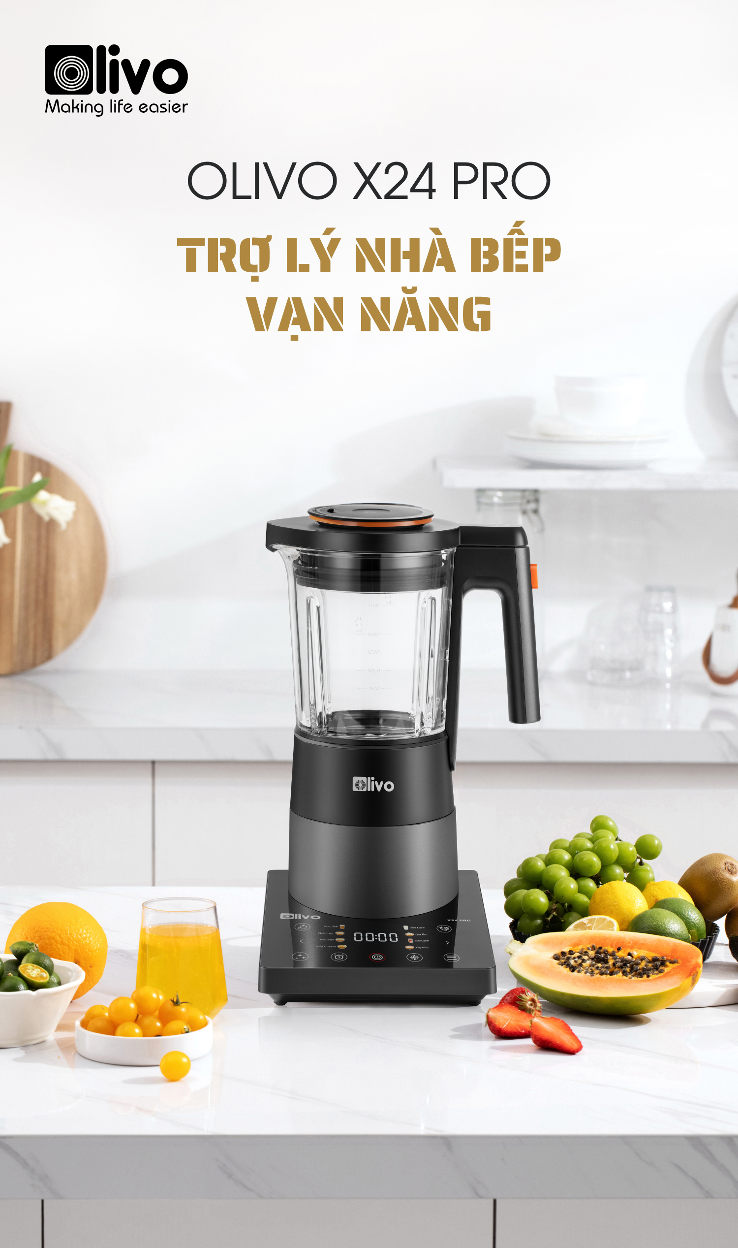 Máy Làm Sữa Hạt OLIVO X24 PRO