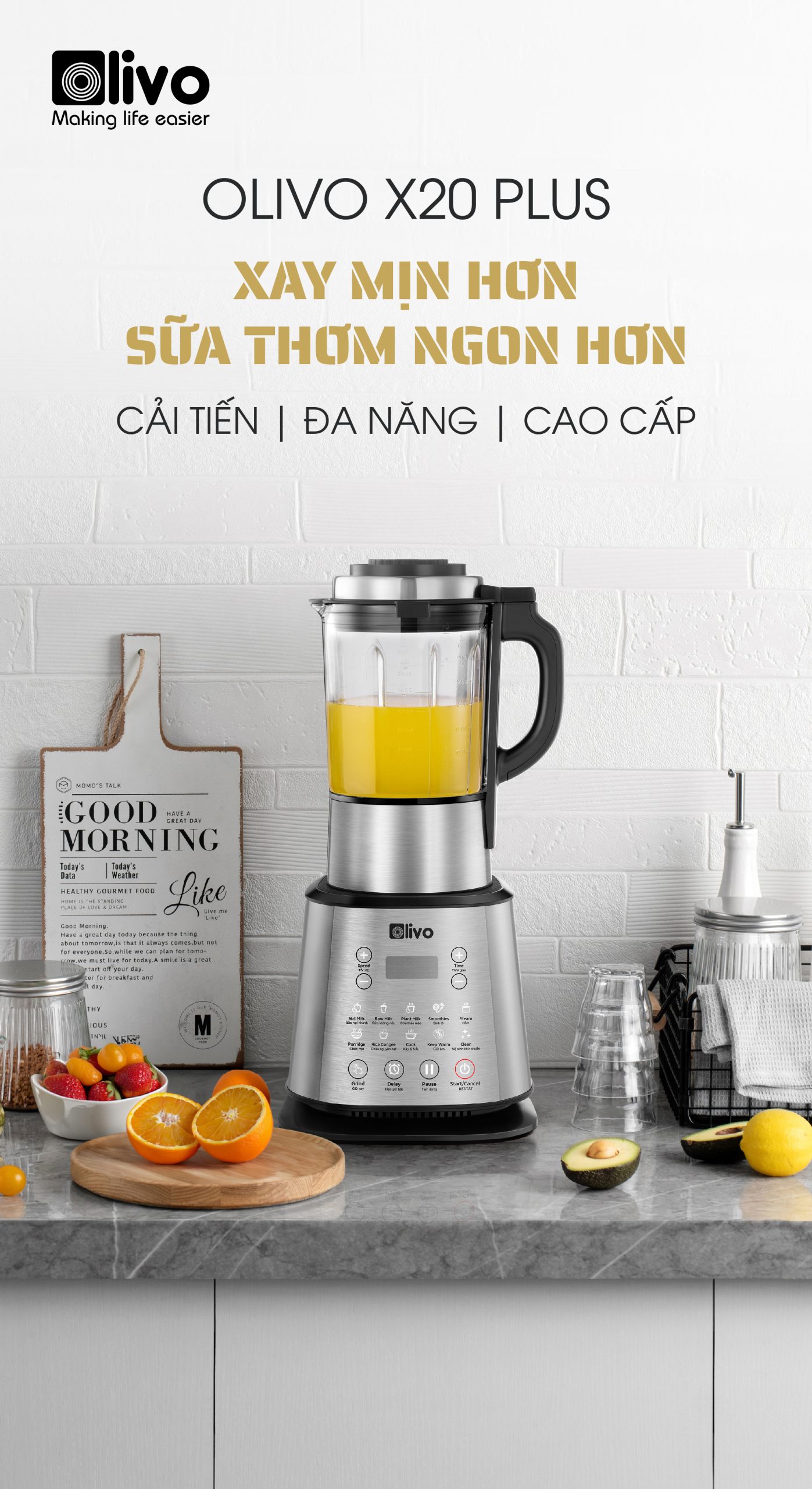 Máy Làm Sữa Hạt OLIVO X20 PLUS