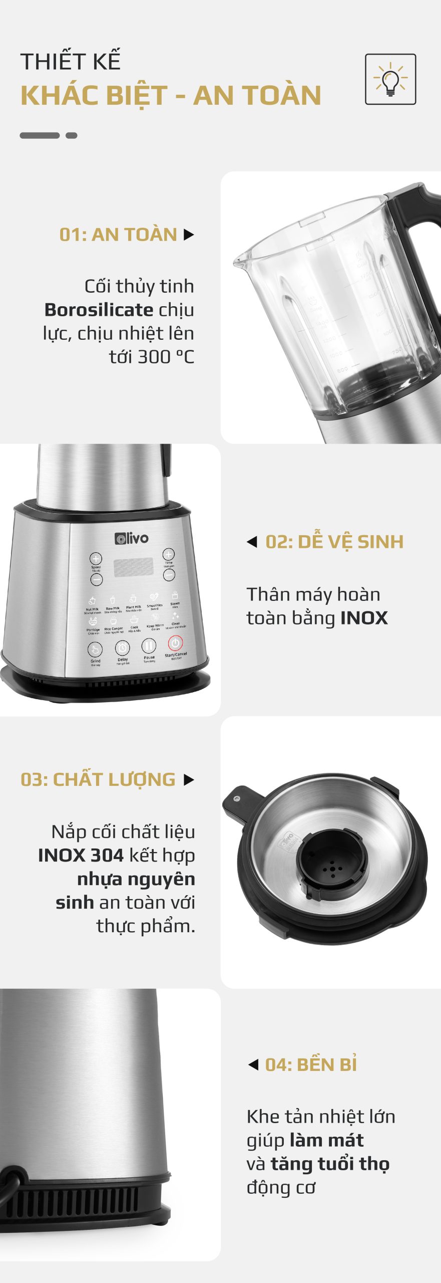 Máy Làm Sữa Hạt OLIVO X20 PLUS