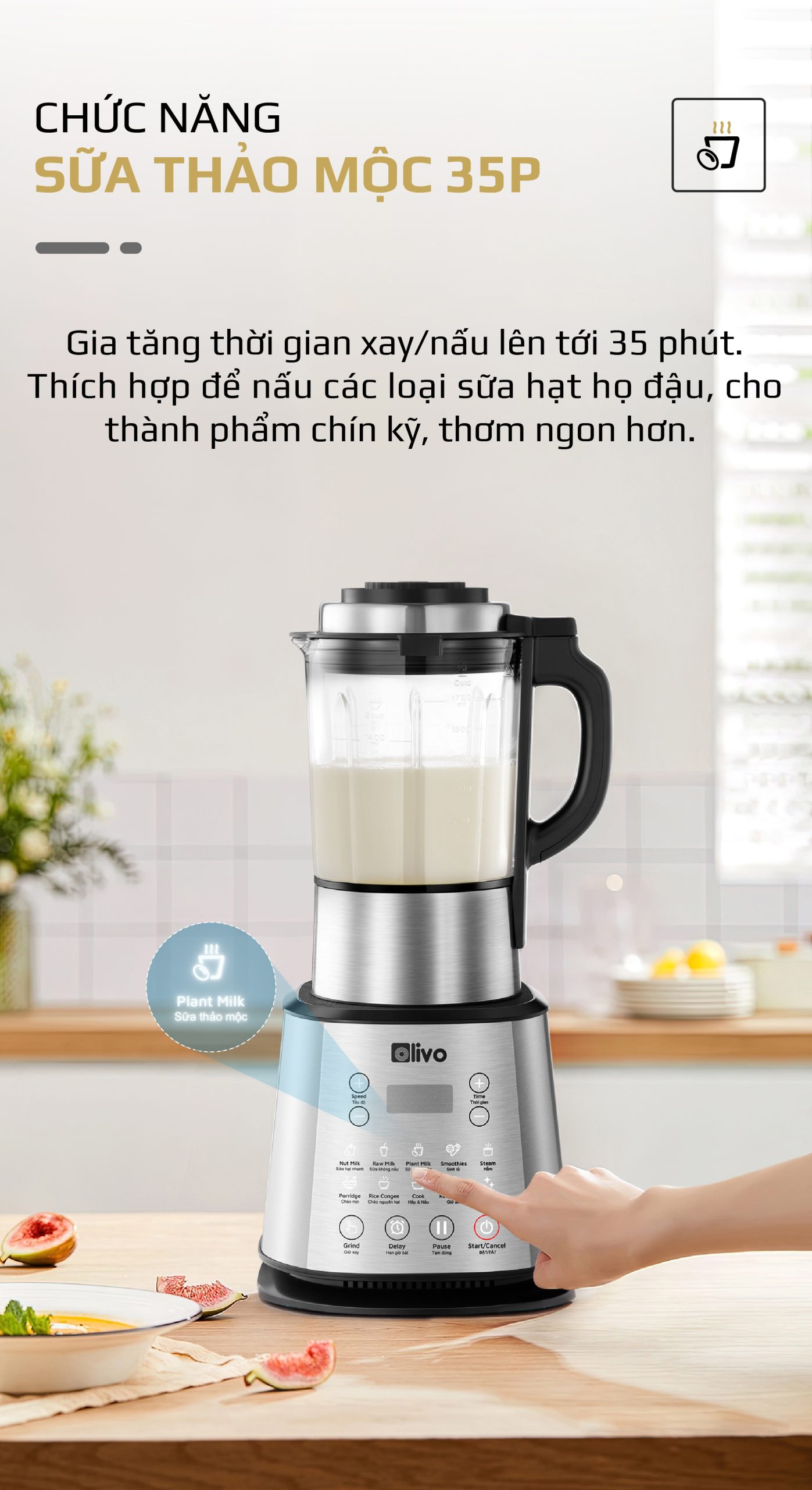 Máy Làm Sữa Hạt OLIVO X20 PLUS
