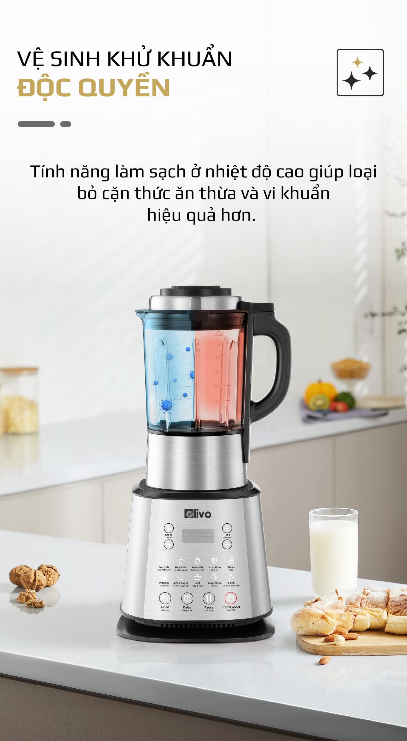 Máy Làm Sữa Hạt OLIVO X20 PLUS