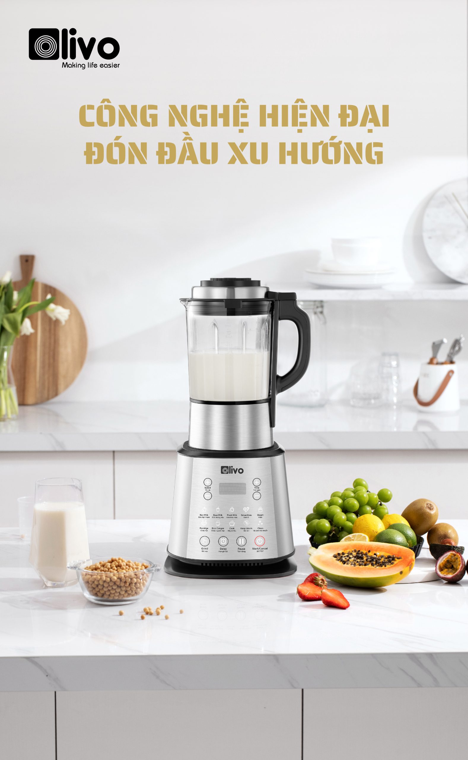Máy Làm Sữa Hạt OLIVO X20 PLUS