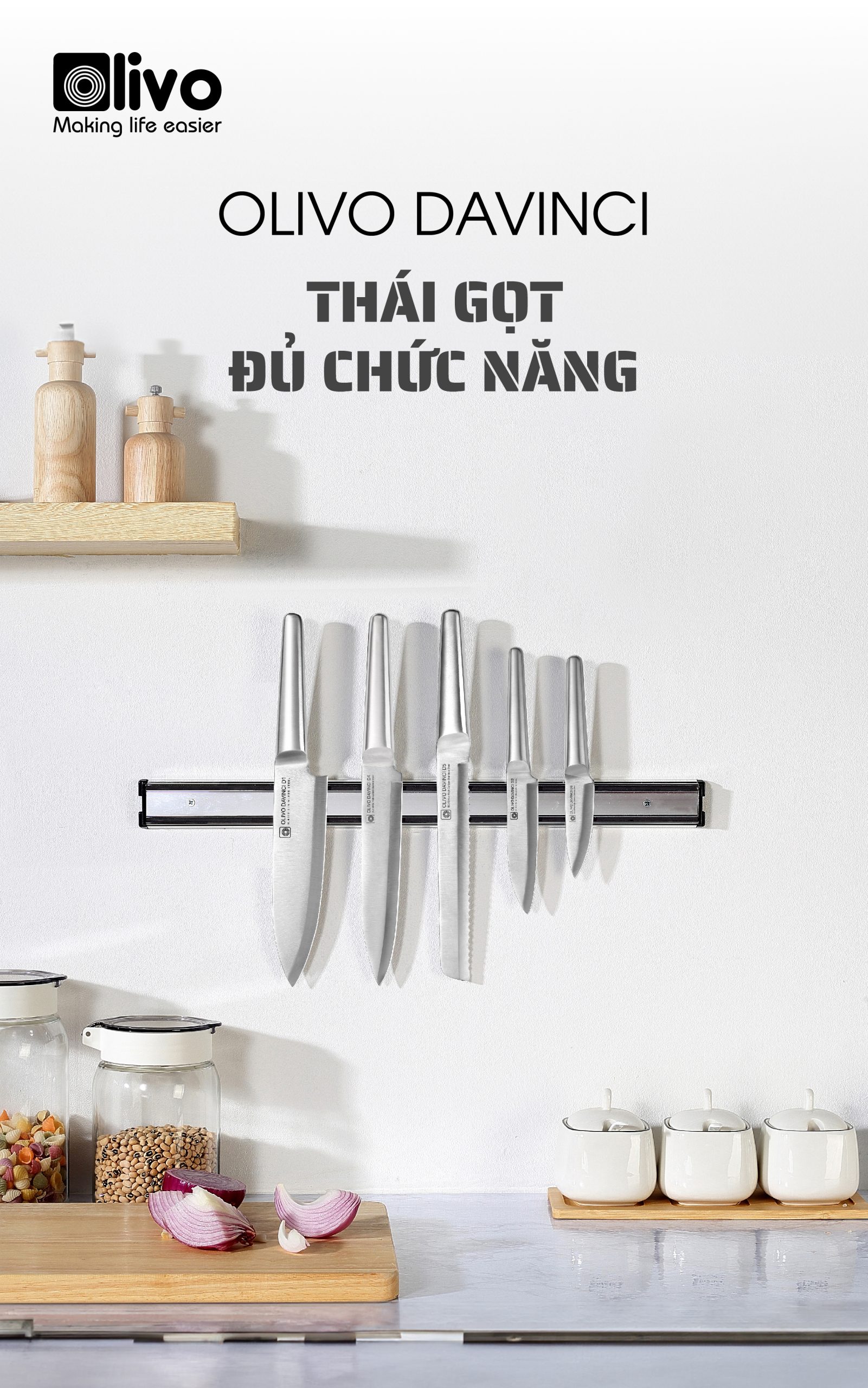 Bộ Dao 3 Món OLIVO DAVINCI