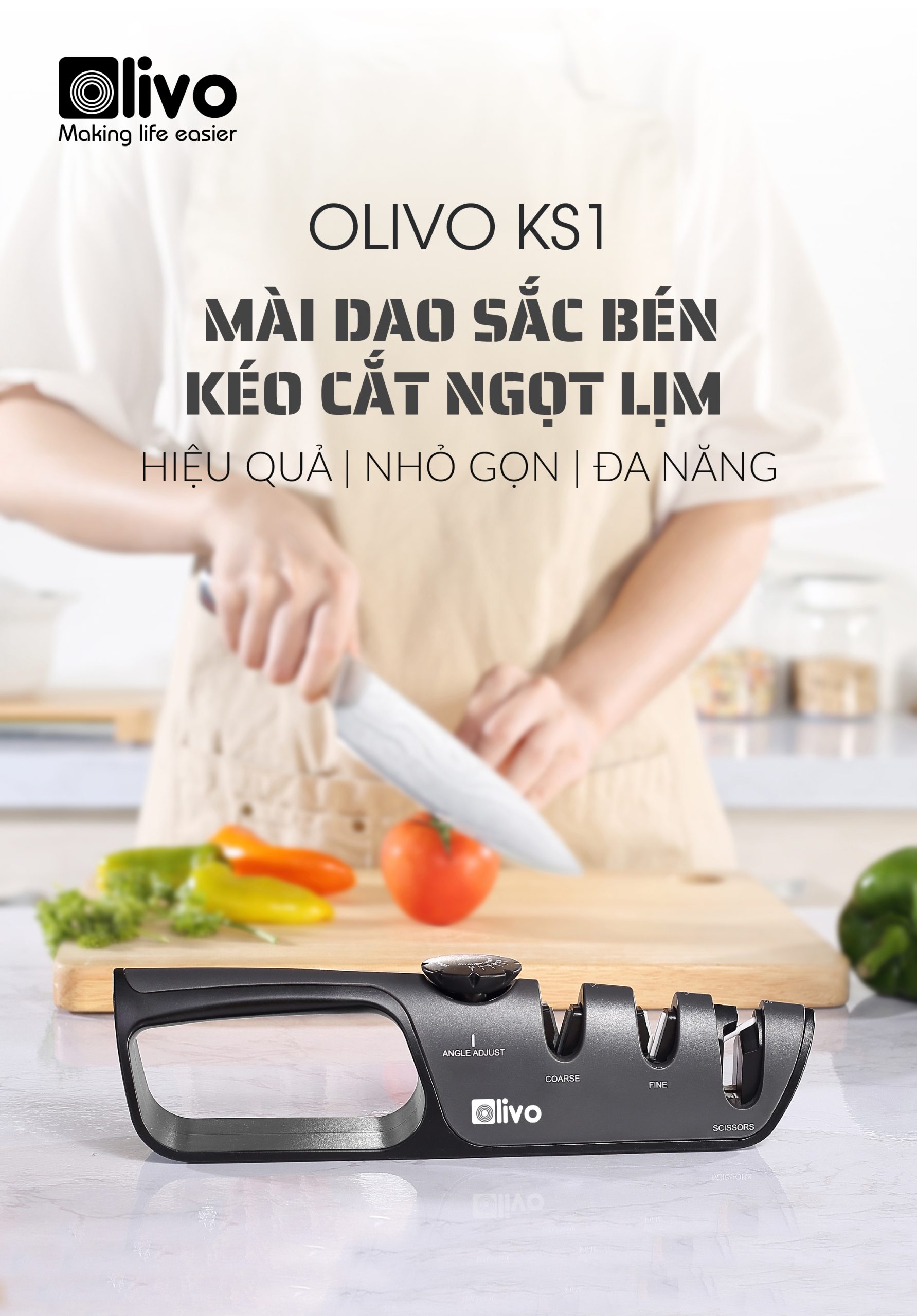 Dụng Cụ Mài Dao Kéo OLIVO KS1