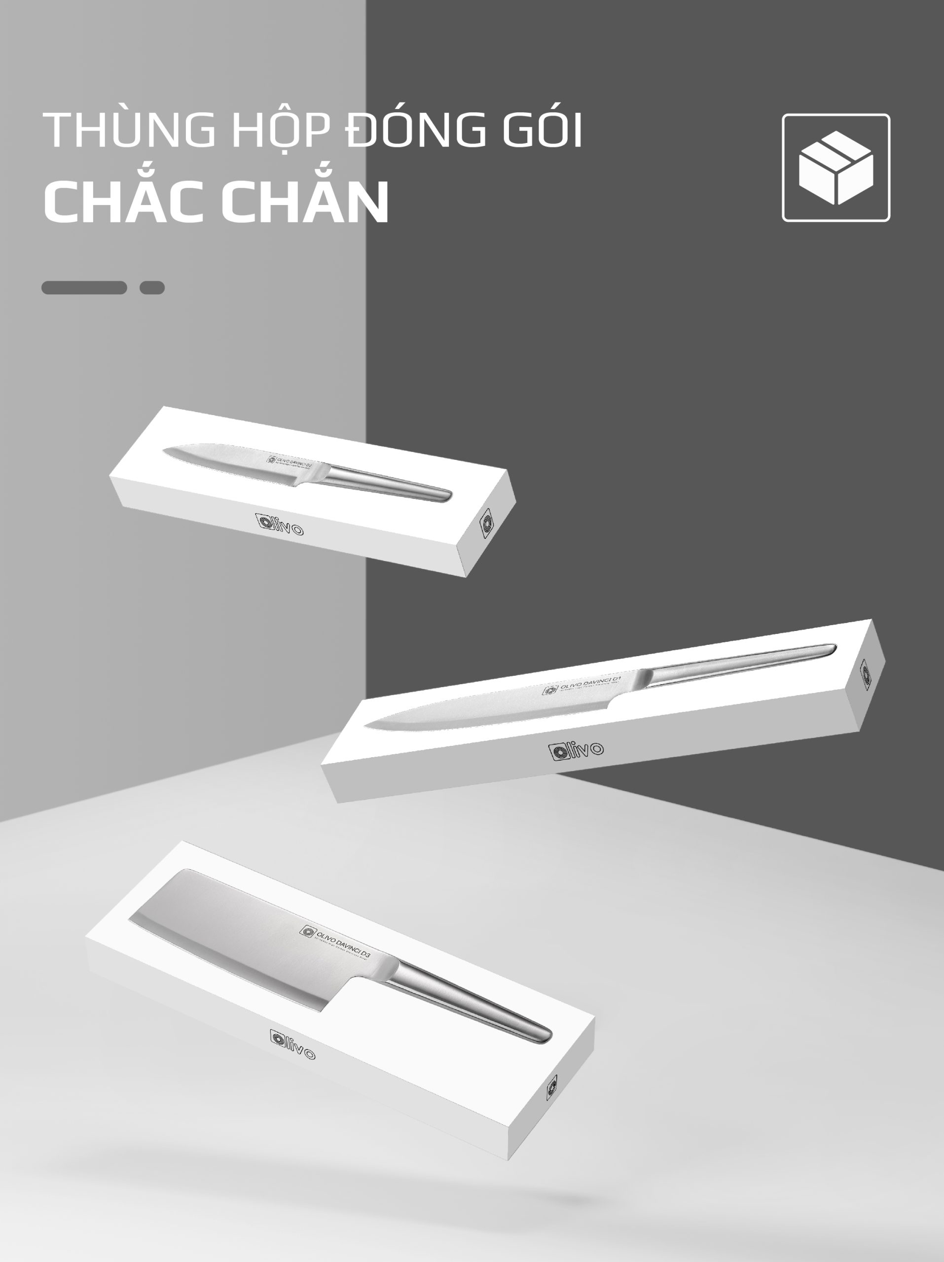 Bộ Dao 3 Món OLIVO DAVINCI