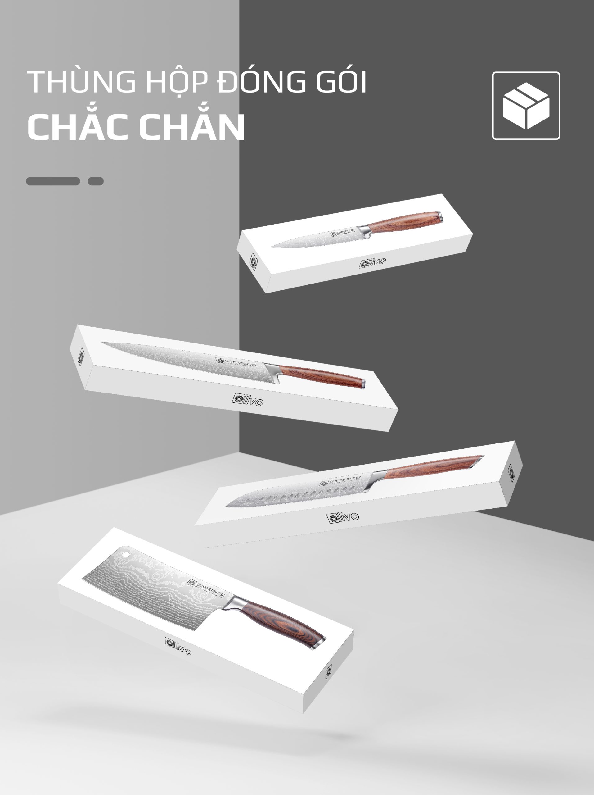 Bộ Dao 4 Món OLIVO STEVE