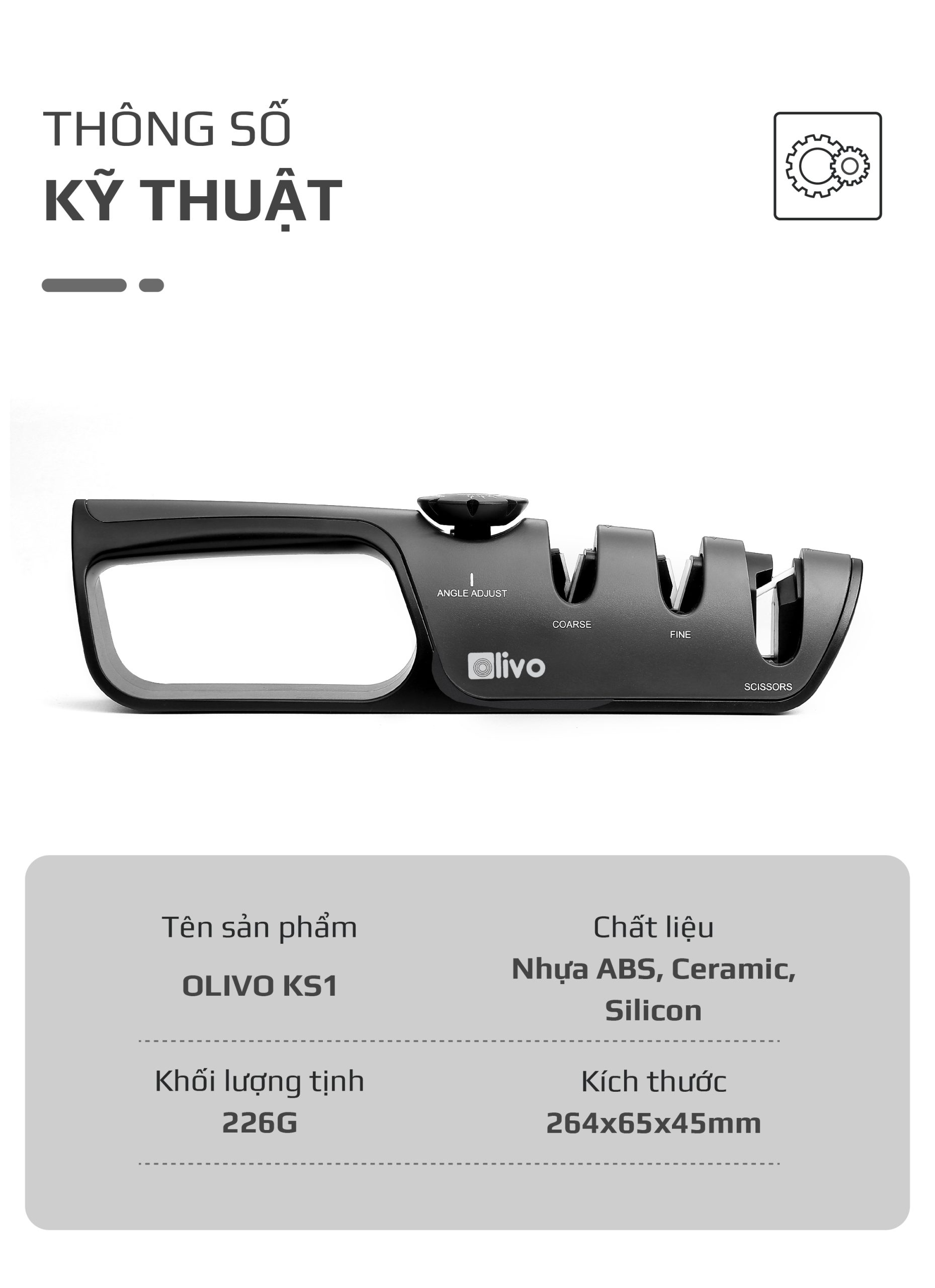 Dụng Cụ Mài Dao Kéo OLIVO KS1