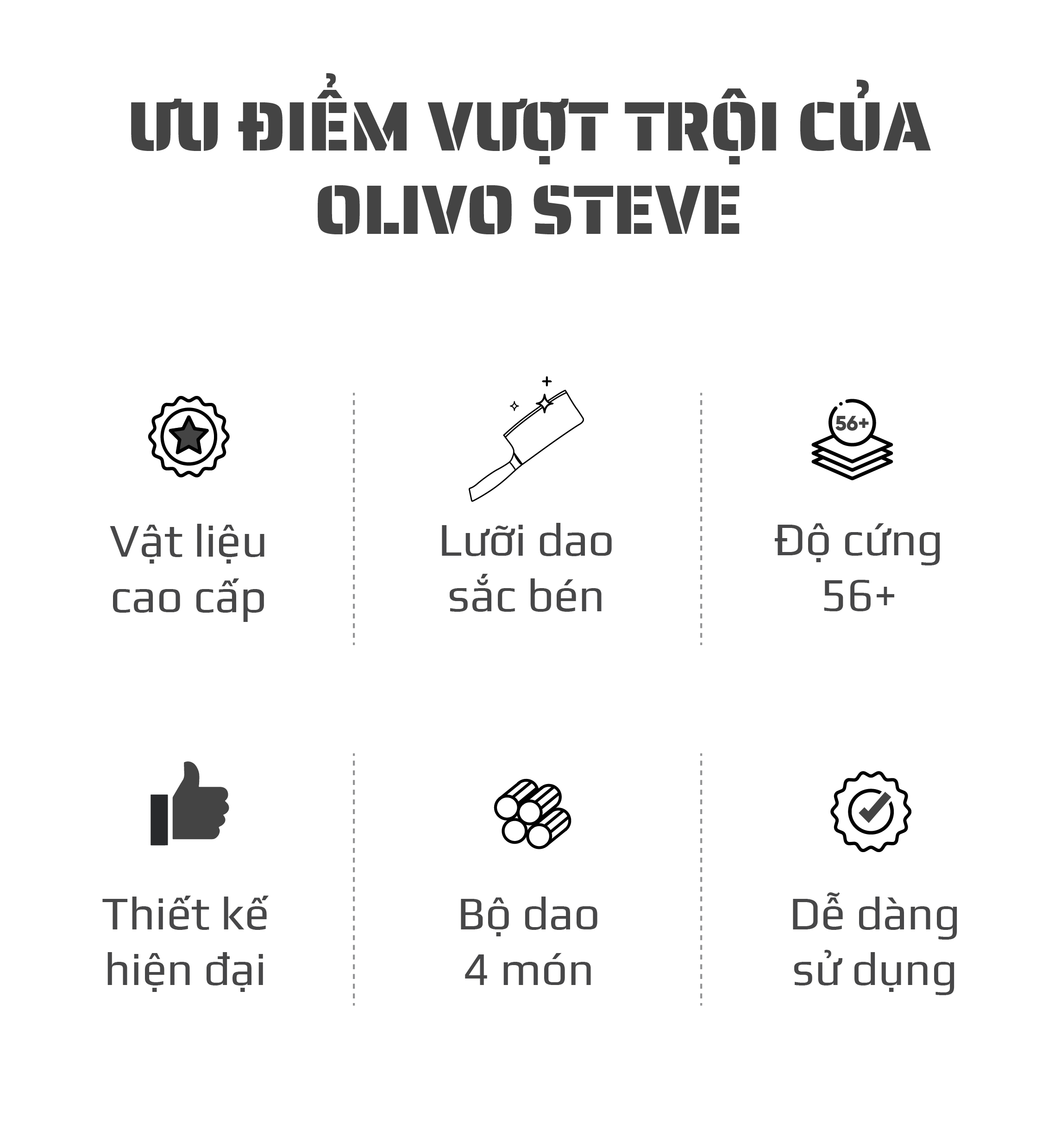 Bộ Dao 4 Món OLIVO STEVE