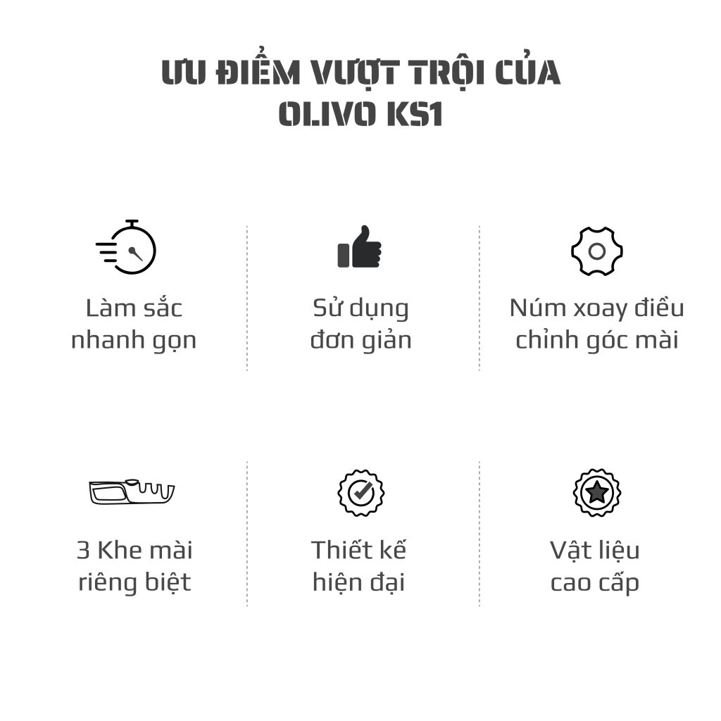 Dụng Cụ Mài Dao Kéo OLIVO KS1