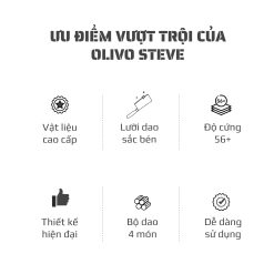 Bộ Dao 4 Món OLIVO STEVE