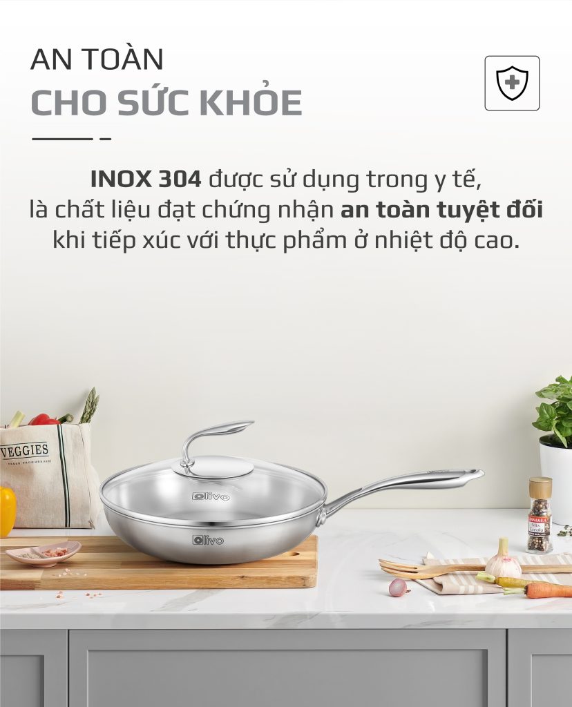 CHẢO INOX OLIVO STEVE 2655