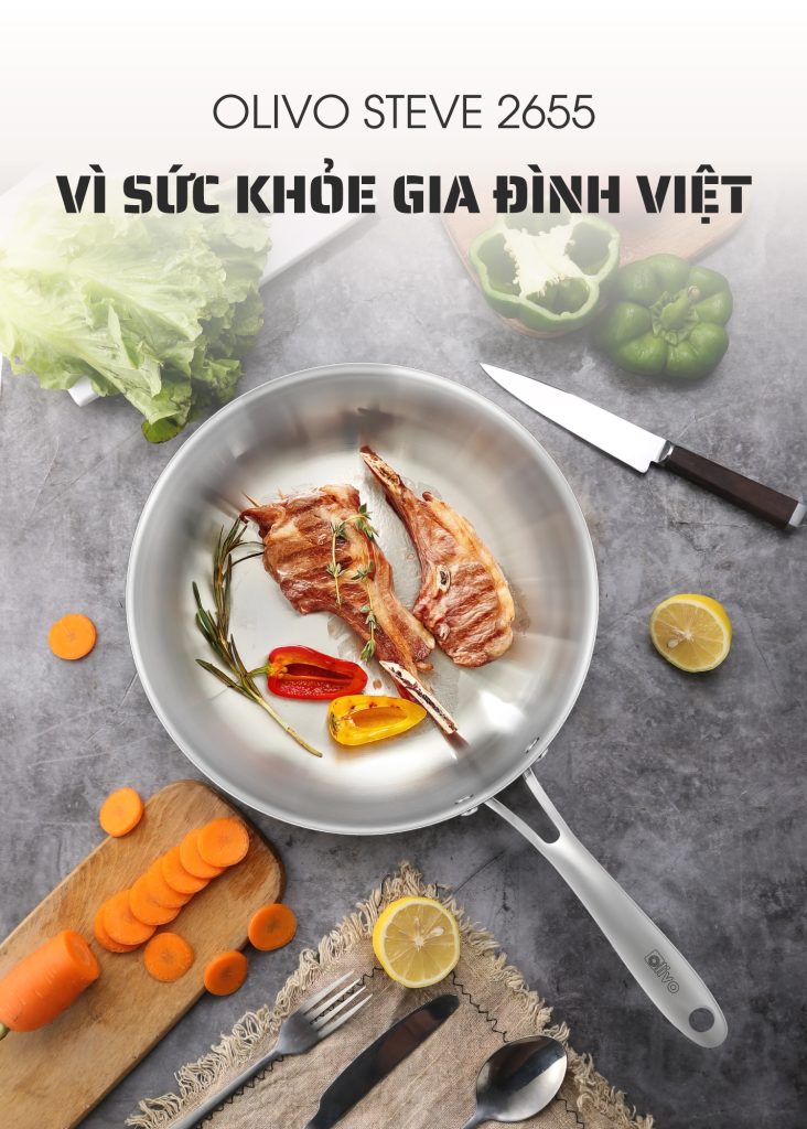 CHẢO INOX OLIVO STEVE 2655