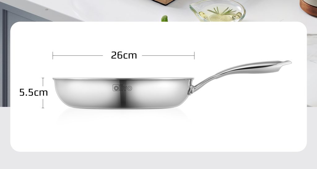 CHẢO INOX OLIVO STEVE 2655