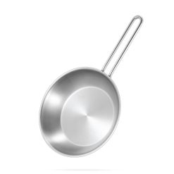 CHẢO INOX OLIVO P2045 – Chống Dính Tự Nhiên, Đáy 3 Lớp, Đường Kính 20cm, Sâu Lòng 4.5cm, Nấu Được Trên Mọi Loại Bếp