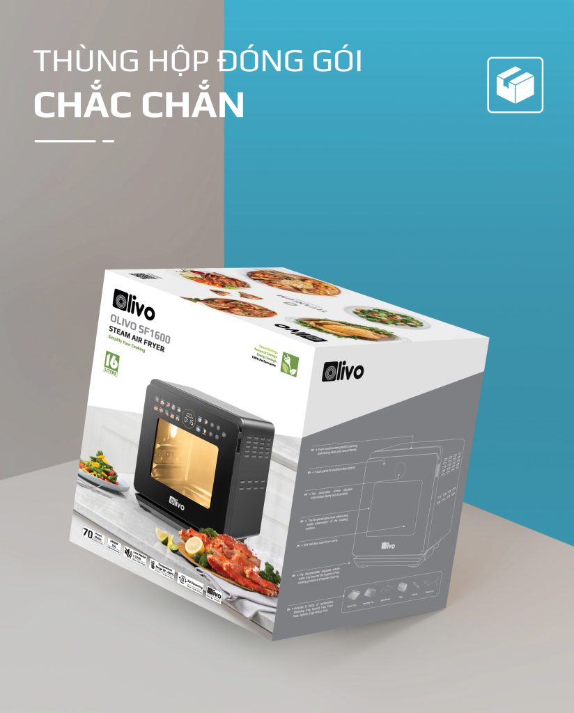 Nồi Chiên Hấp Đa Năng OLIVO SF1600