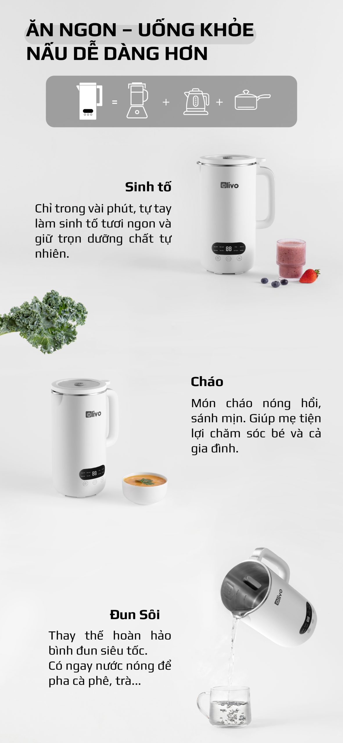 Máy Làm Sữa Hạt OLIVO CB1000