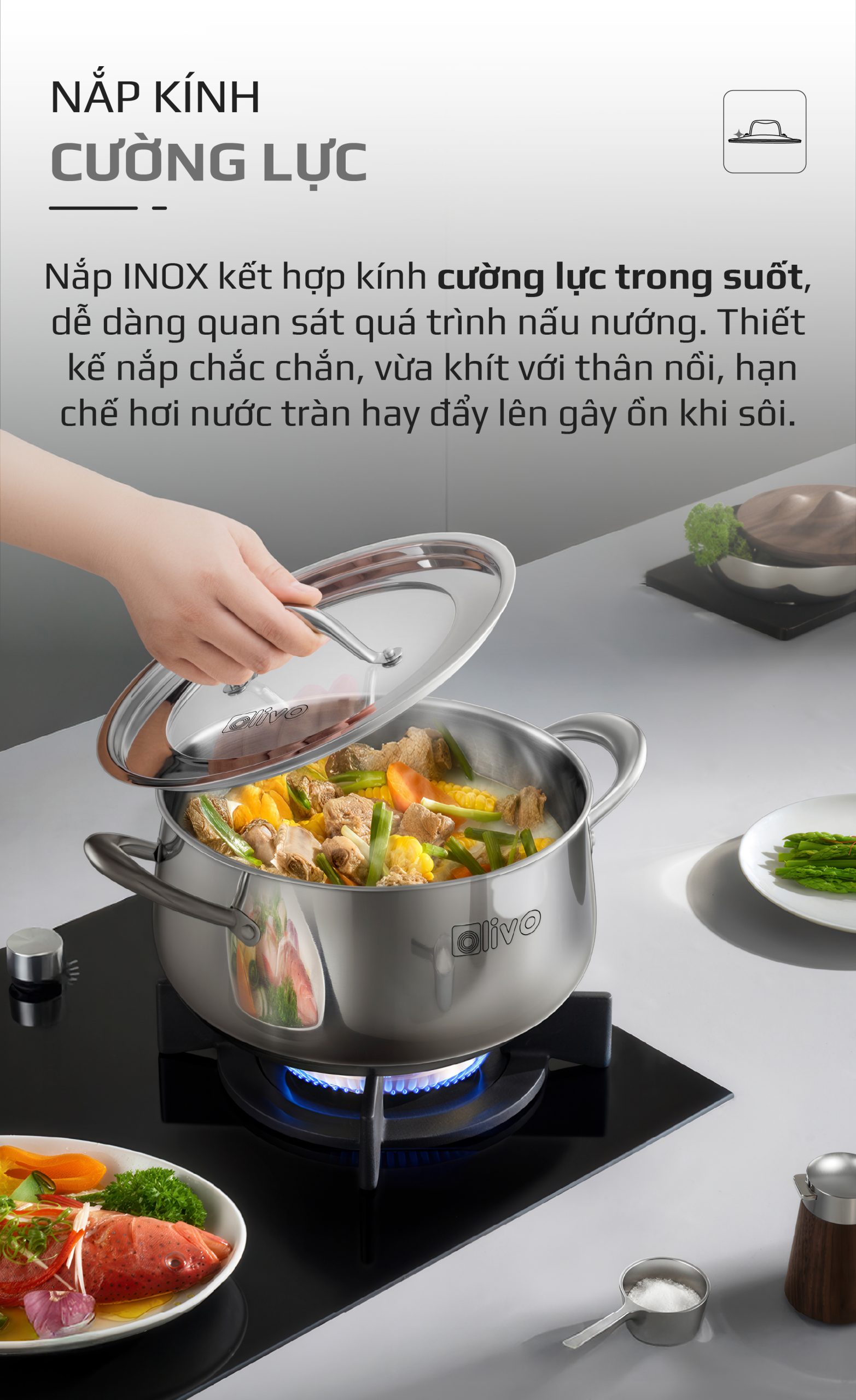 Bộ Nồi Inox OLIVO Chef’s Premium