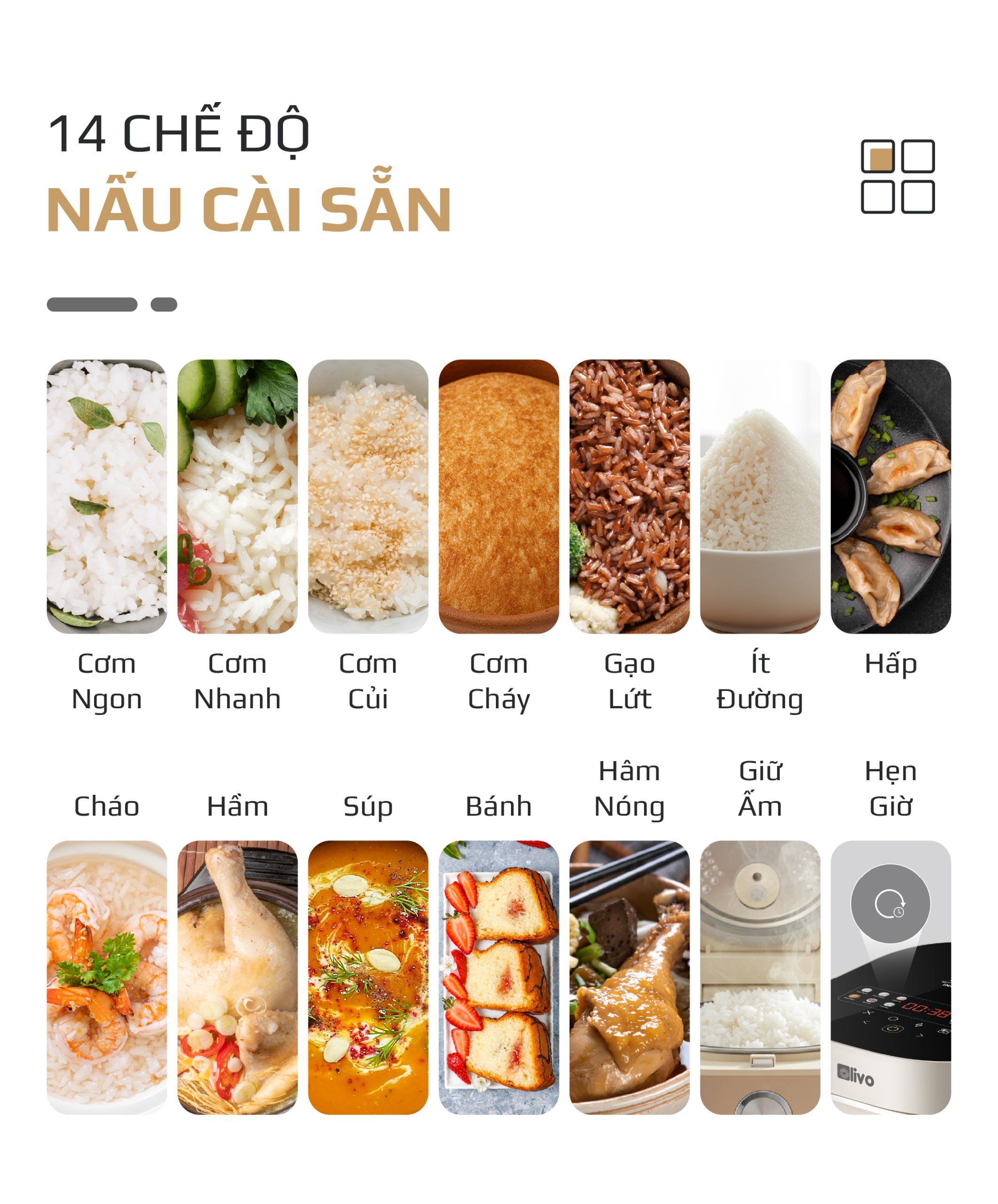 Nồi Cơm Điện Cao Tần OLIVO RC800IH