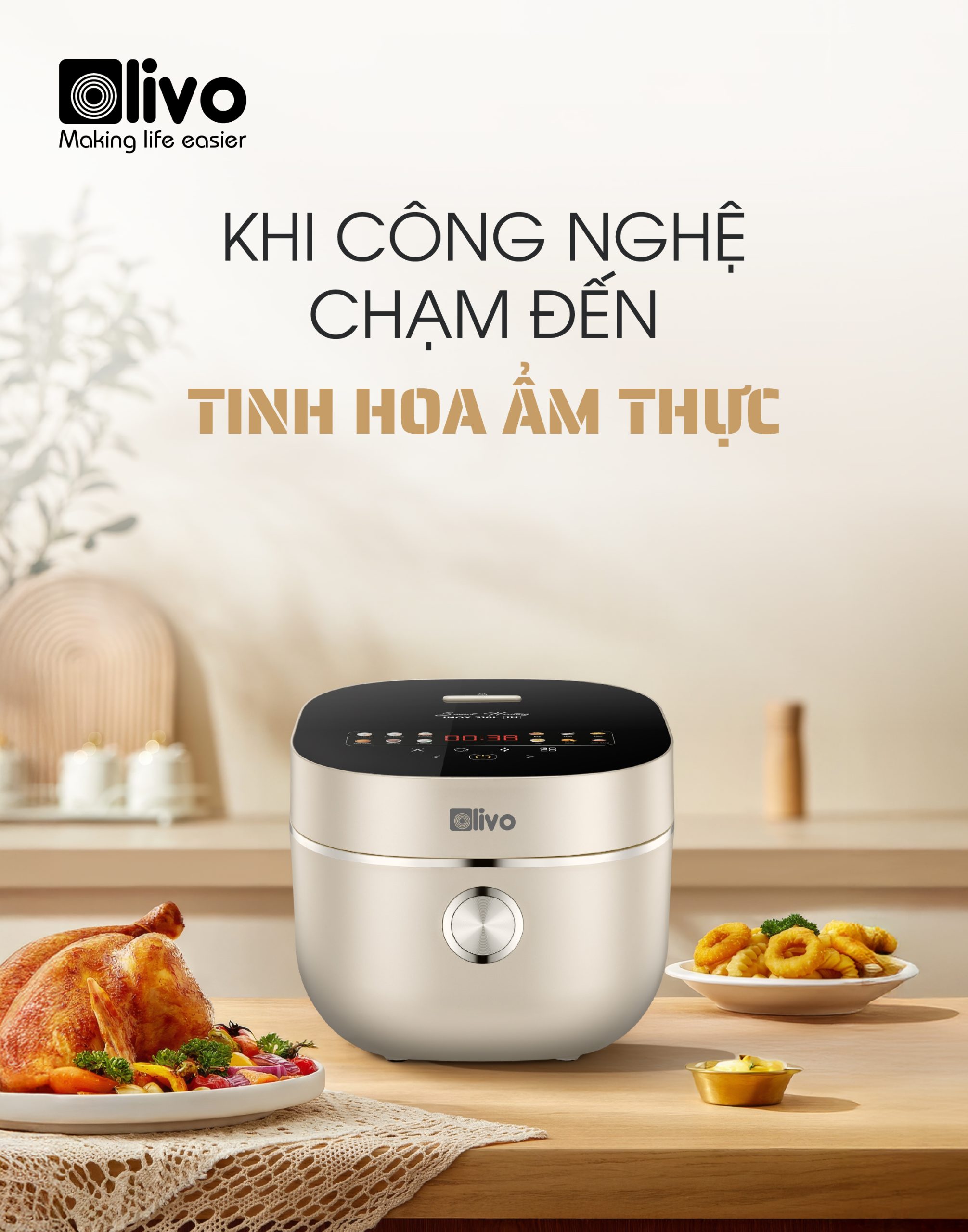 Nồi Cơm Điện Cao Tần OLIVO RC800IH