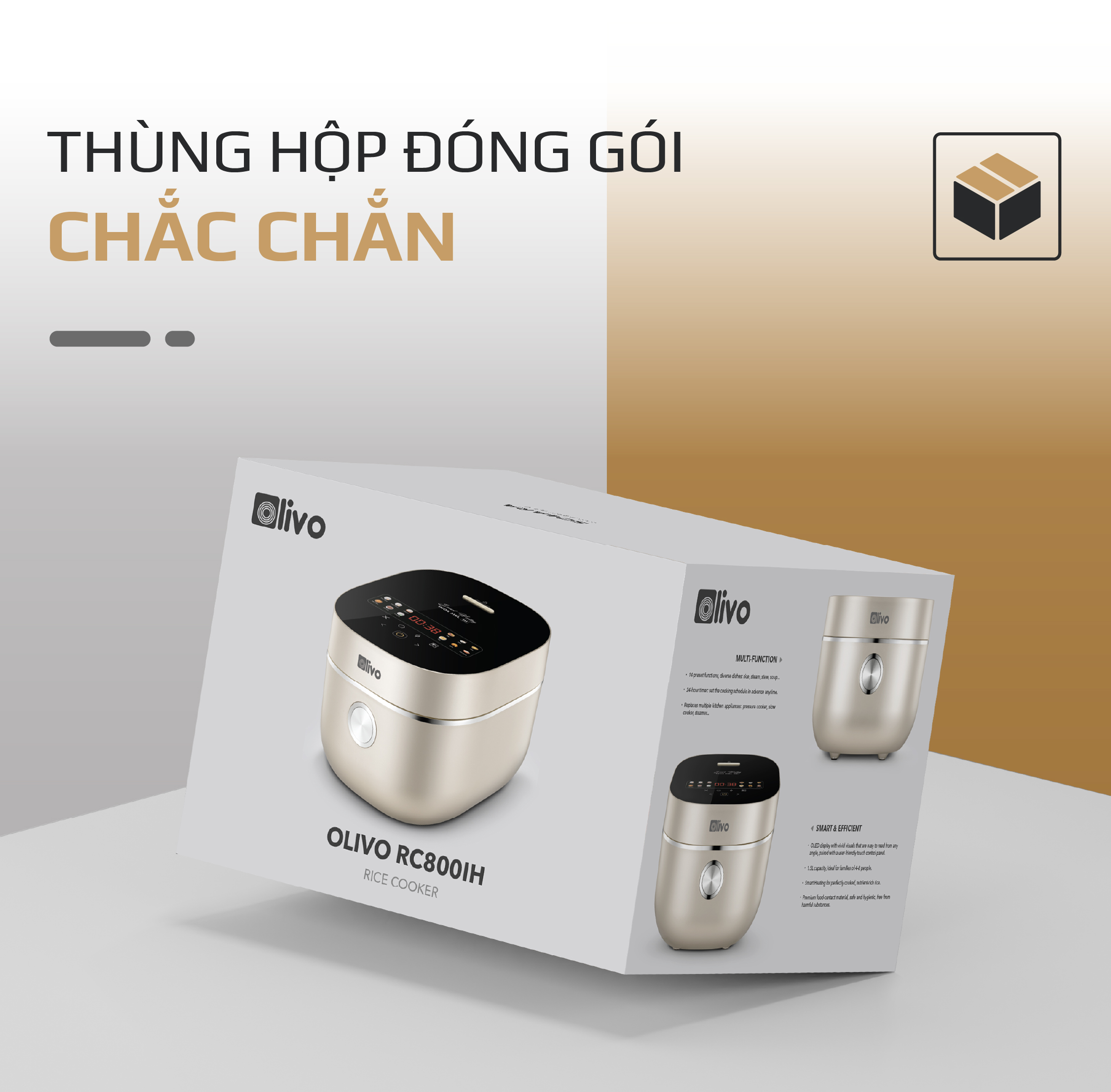 Nồi Cơm Điện Cao Tần OLIVO RC800IH
