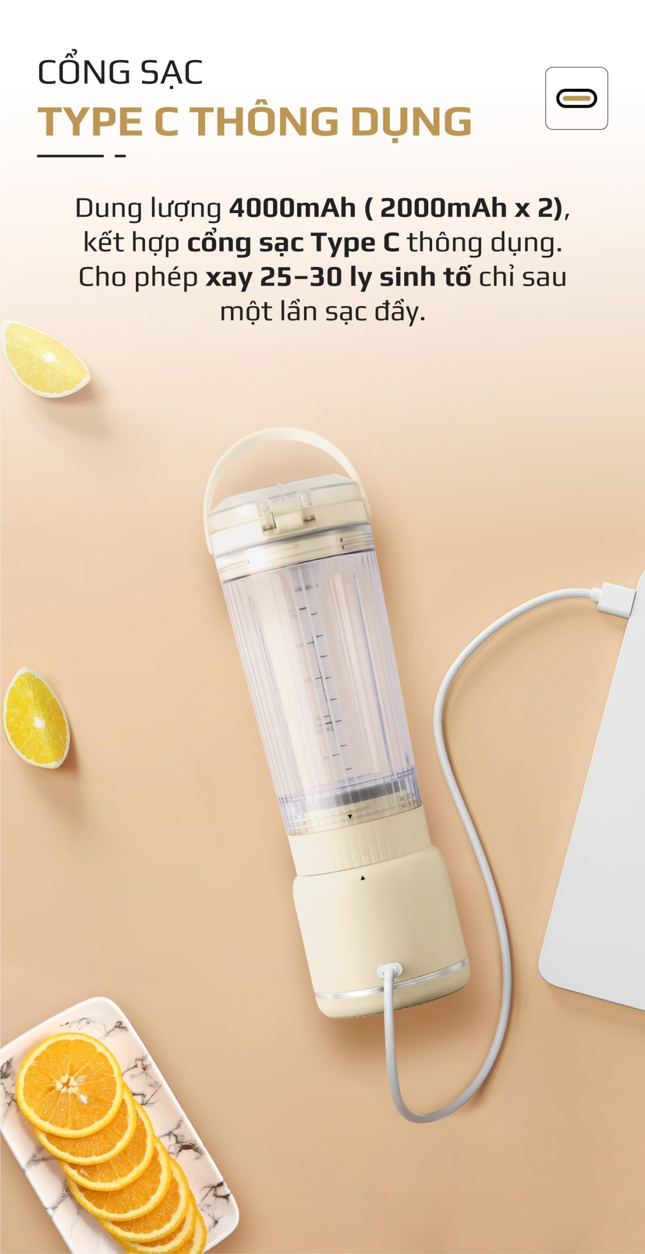 Máy Xay Sinh Tố Cầm Tay OLIVO PB02