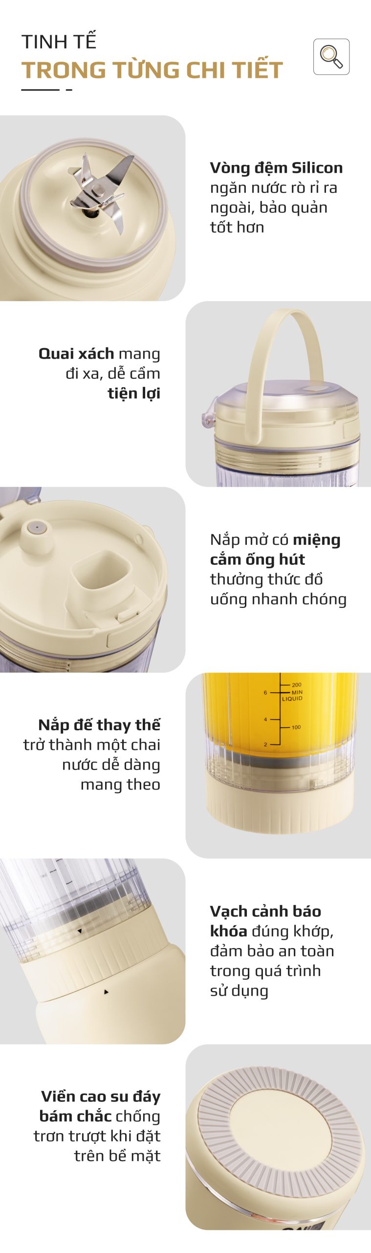 Máy Xay Sinh Tố Cầm Tay OLIVO PB02