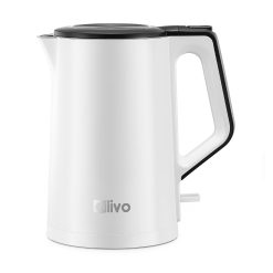 Ấm Siêu Tốc OLIVO EK200 – Màu Trắng Đen Hiện Đại, Lòng Ấm Inox 304, Bảo Vệ 4 Lớp, Dung Tích 1.5L, Công Suất Lớn 1500-1800W