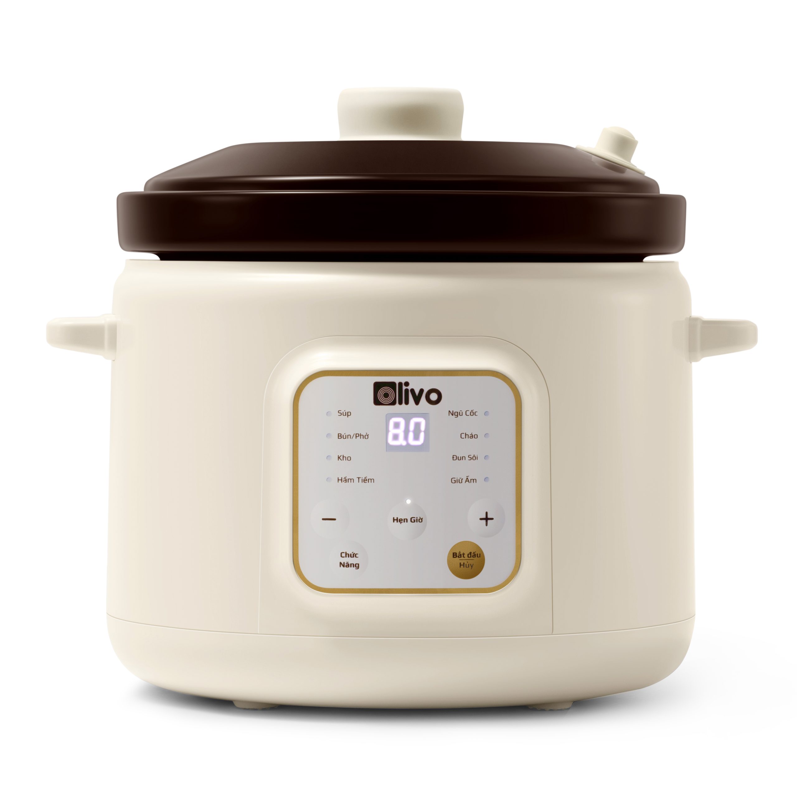 Nồi Nấu Chậm Olivo OSC30 - 9 Chế Độ Cài Sẵn, Bảng Điều Khiển Điện Tử, Lòng Gốm Tráng Men, Nắp Gốm Giữ Nhiệt, Dung tích 3L, Thông Minh, Tiện Lợi.